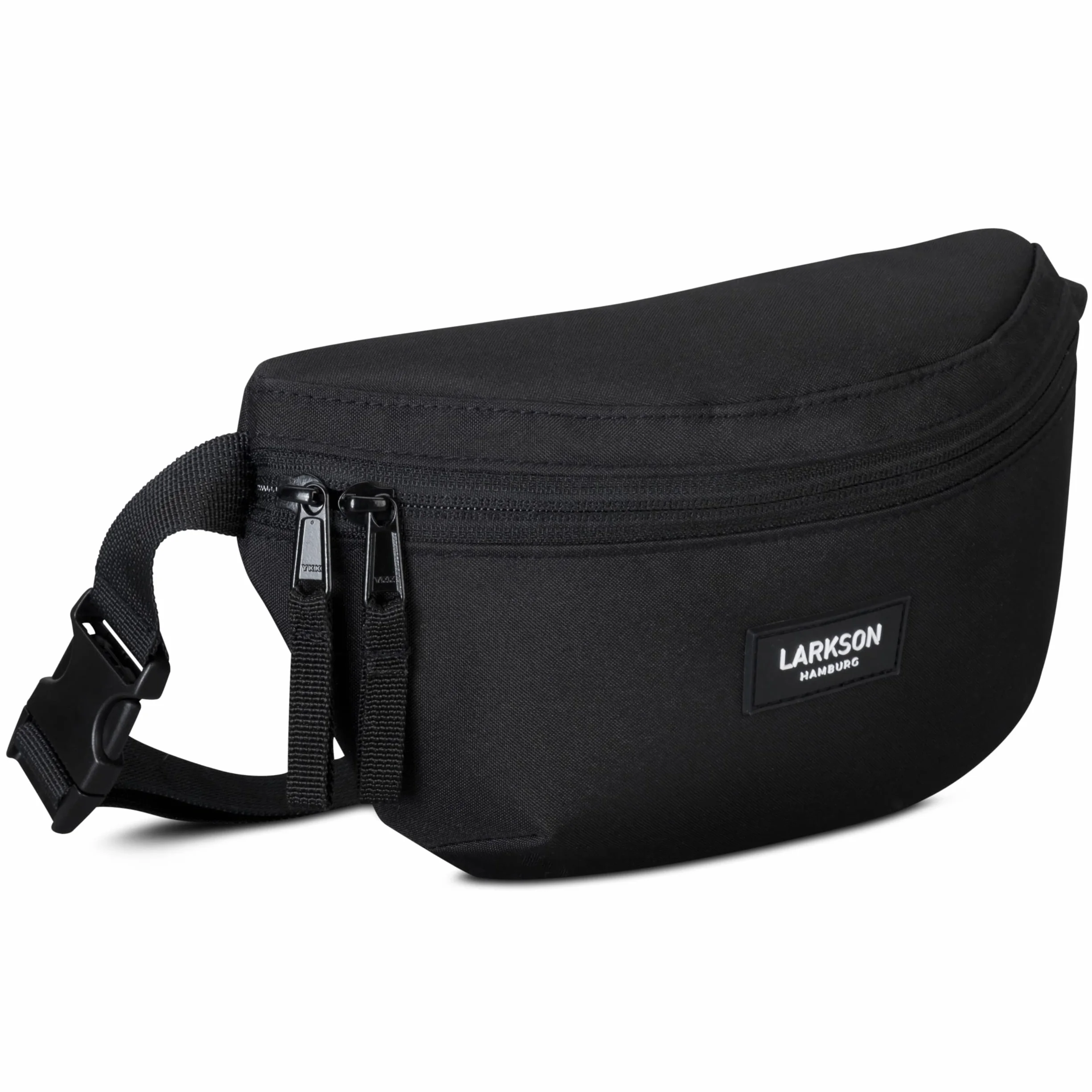 LARKSON Torba nerka damska i męska - Finn - saszetka biodrowa do uprawiania sportu na świeżym powietrzu w mieście - stylowa torba na pasek na festiwal - Crossbody Bag z paskiem - wodoodporna, czarny, Einheitsgröße