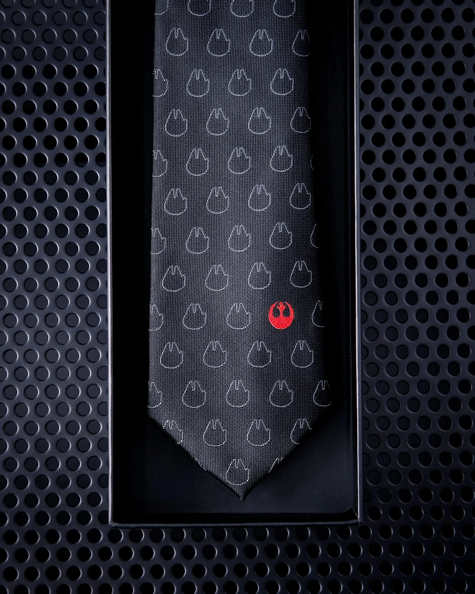Elbenwald Star Wars krawat w Rebel Alliance wzór dla mężczyzn panie unisex 159 x 7 cm czarny