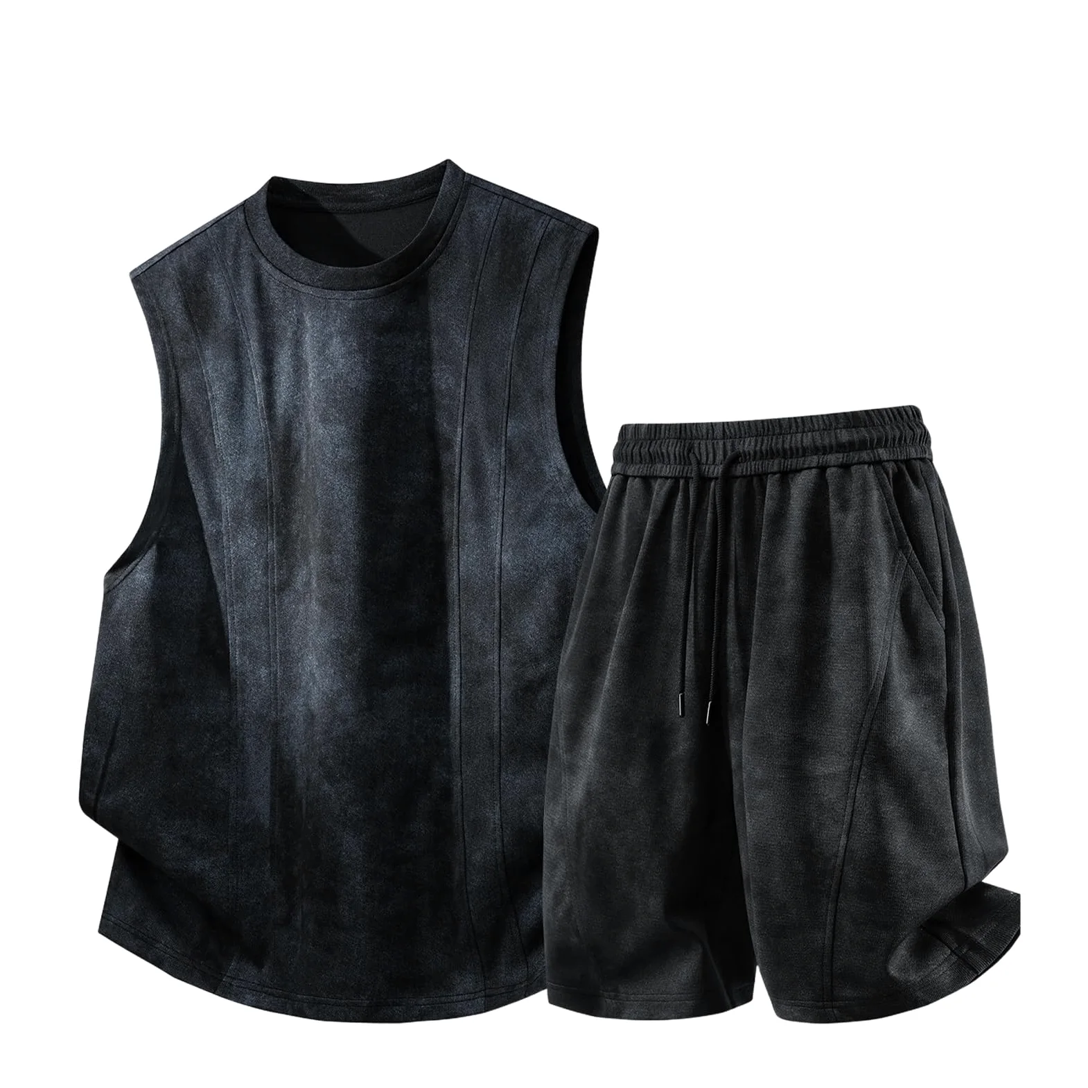 Męski American Tank Sport Set Summer Slim Luźny T-shirt Bez Rękawów