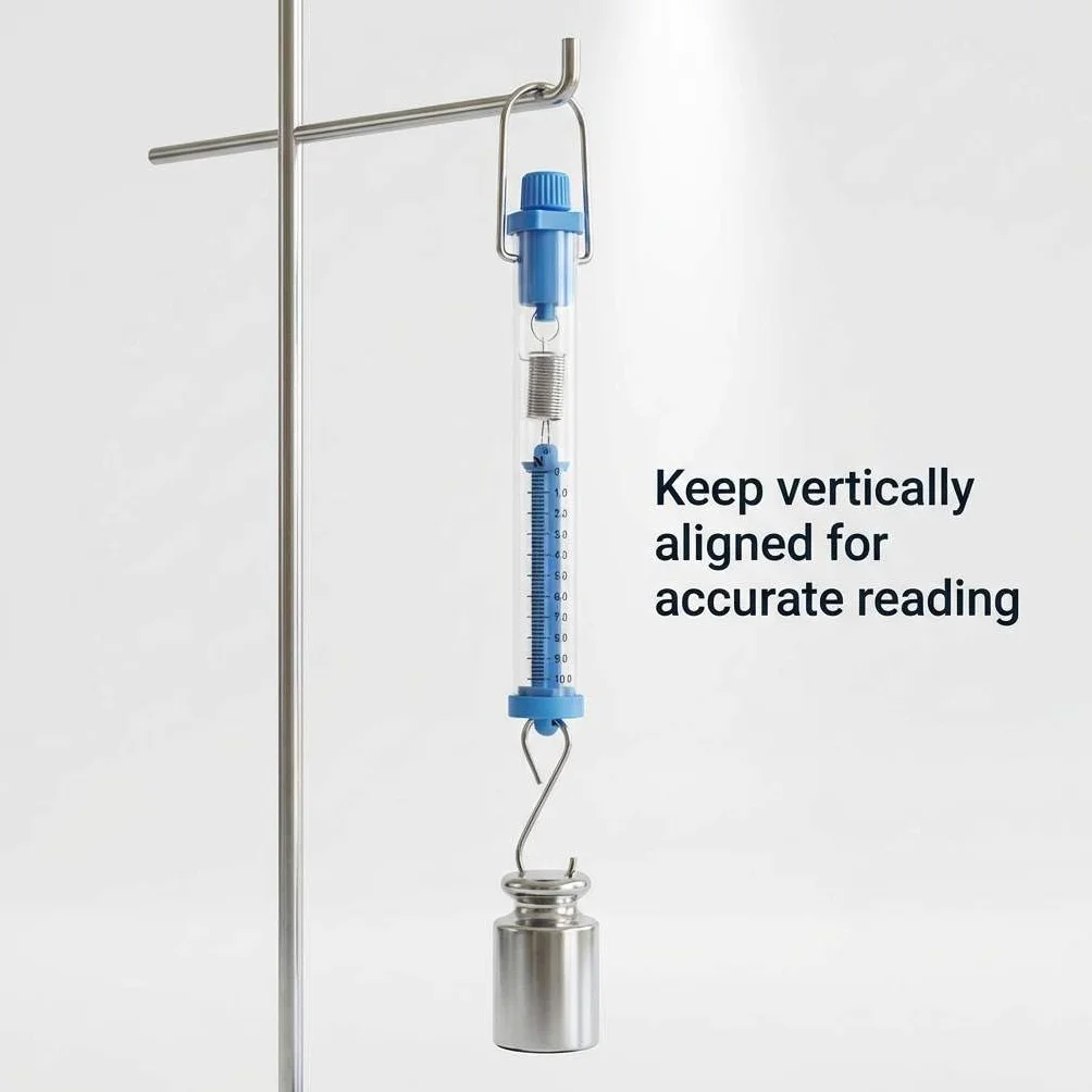QWORK® 5-częściowy zestaw balansu sprężynowego przezroczysty z balansem sprężynowym (1N, 5N, 10N, 20N, 30N)