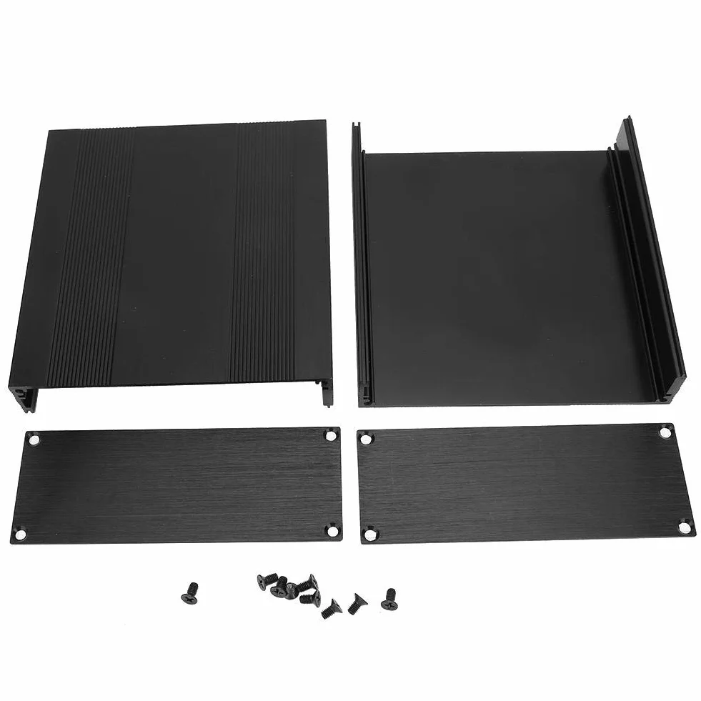 Elektroniczna obudowa projektu czarna aluminiowa drukować płytka drukować pudełko typu dzielone DIY elektroniczny projekt