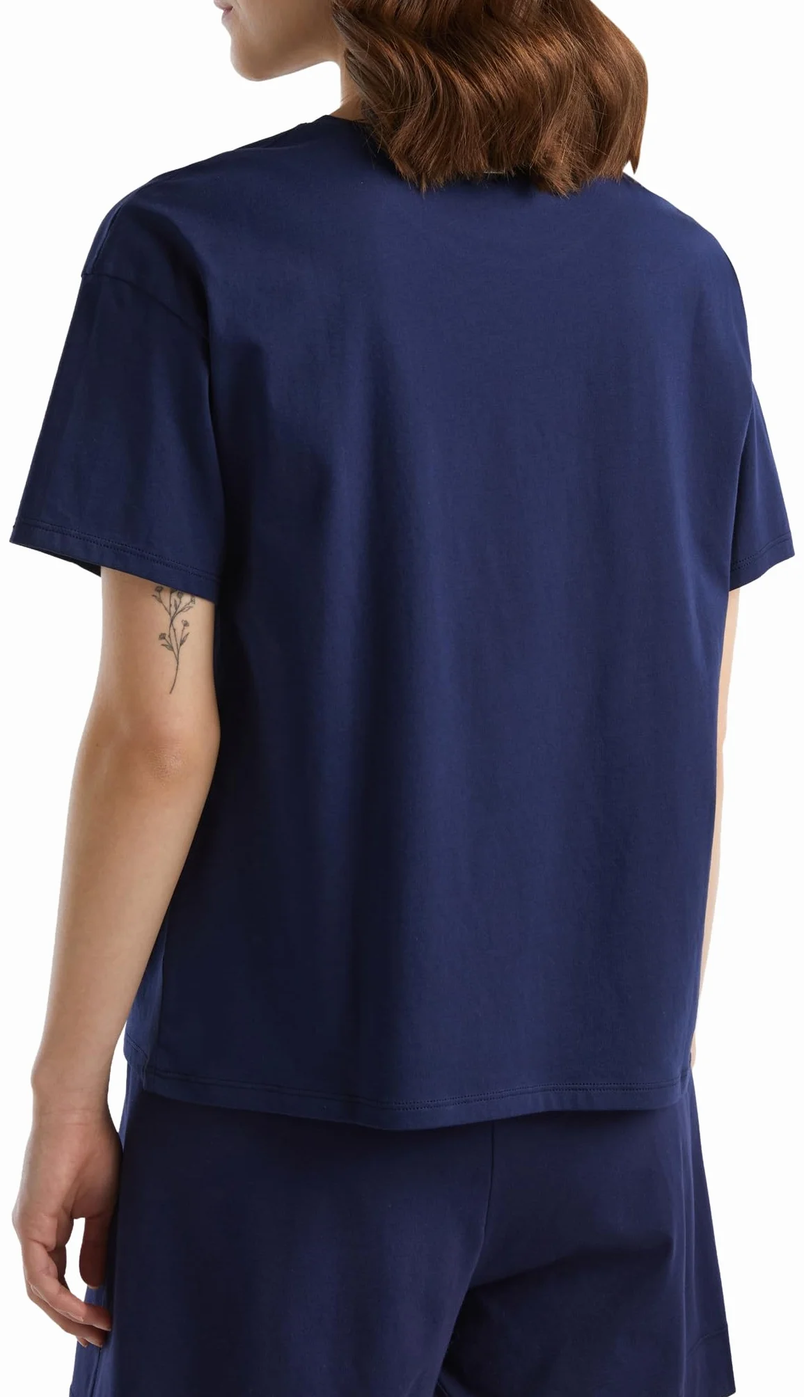 United Colors of Benetton T-Shirt 30963M04R Top Piżamy, Niebieski Noc 252, M Kobiety, Niebieski Noc 252, M