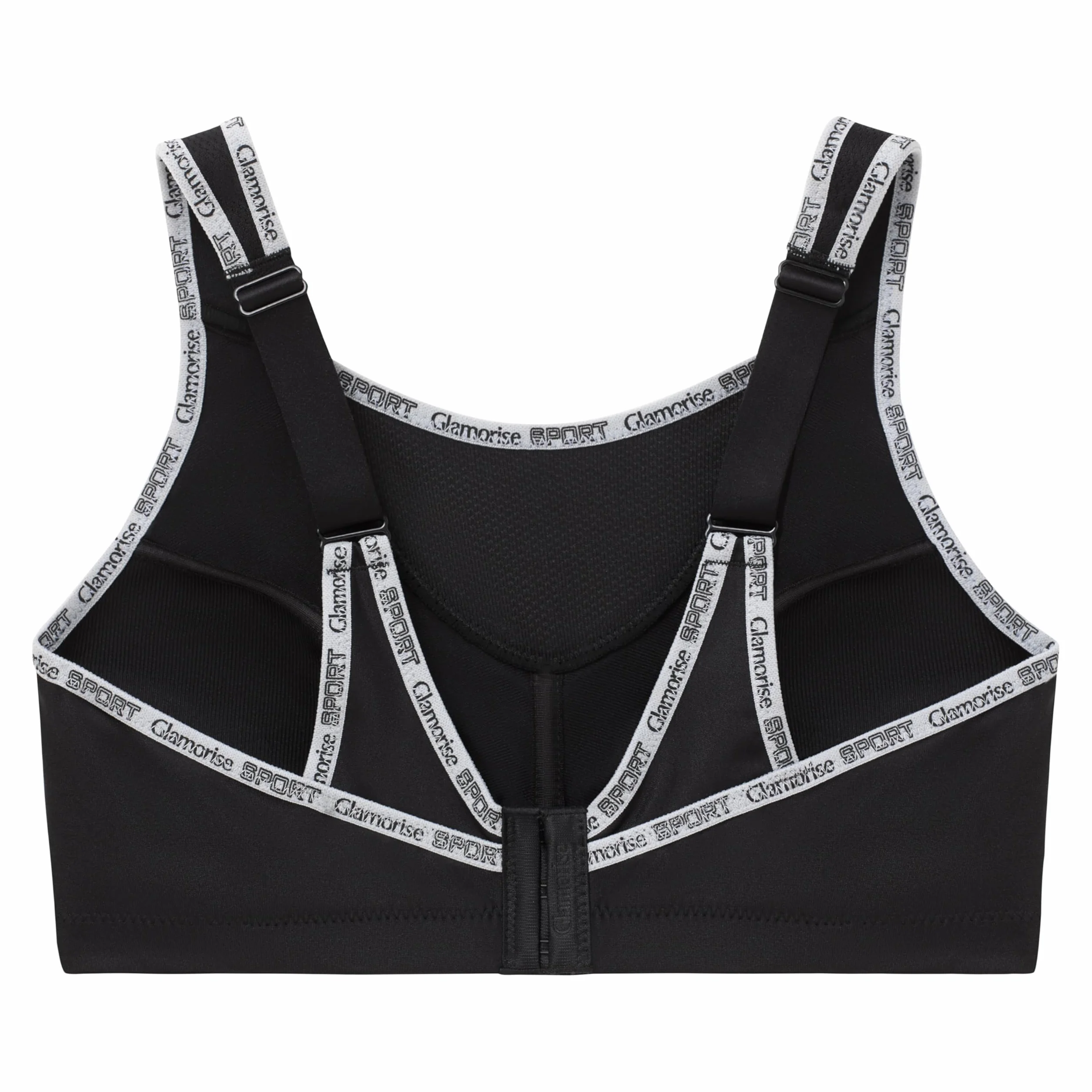 Glamorise Biustonosz damski sportowy z perfekcyjnym trzymaniem, czarny, 100H