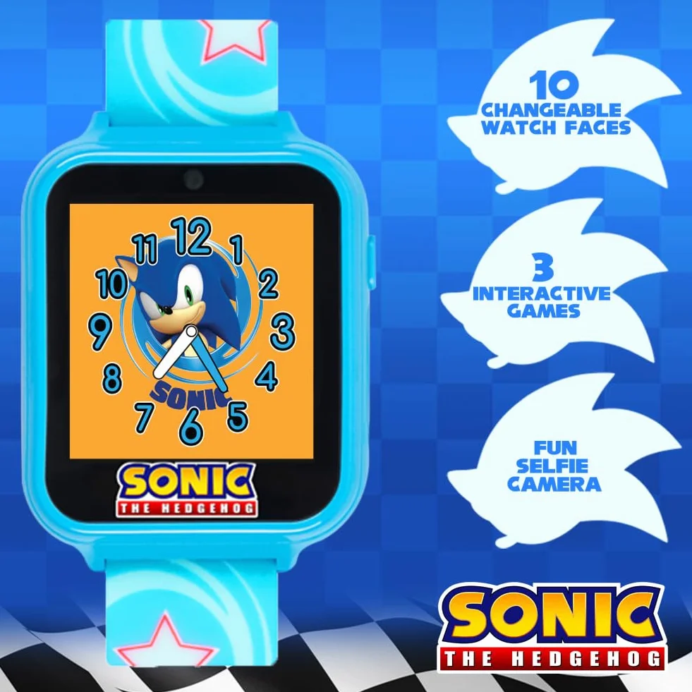 Sonic The Hedgehog Inteligentny zegarek dla dzieci, sterowanie głosem SNC4055AZ