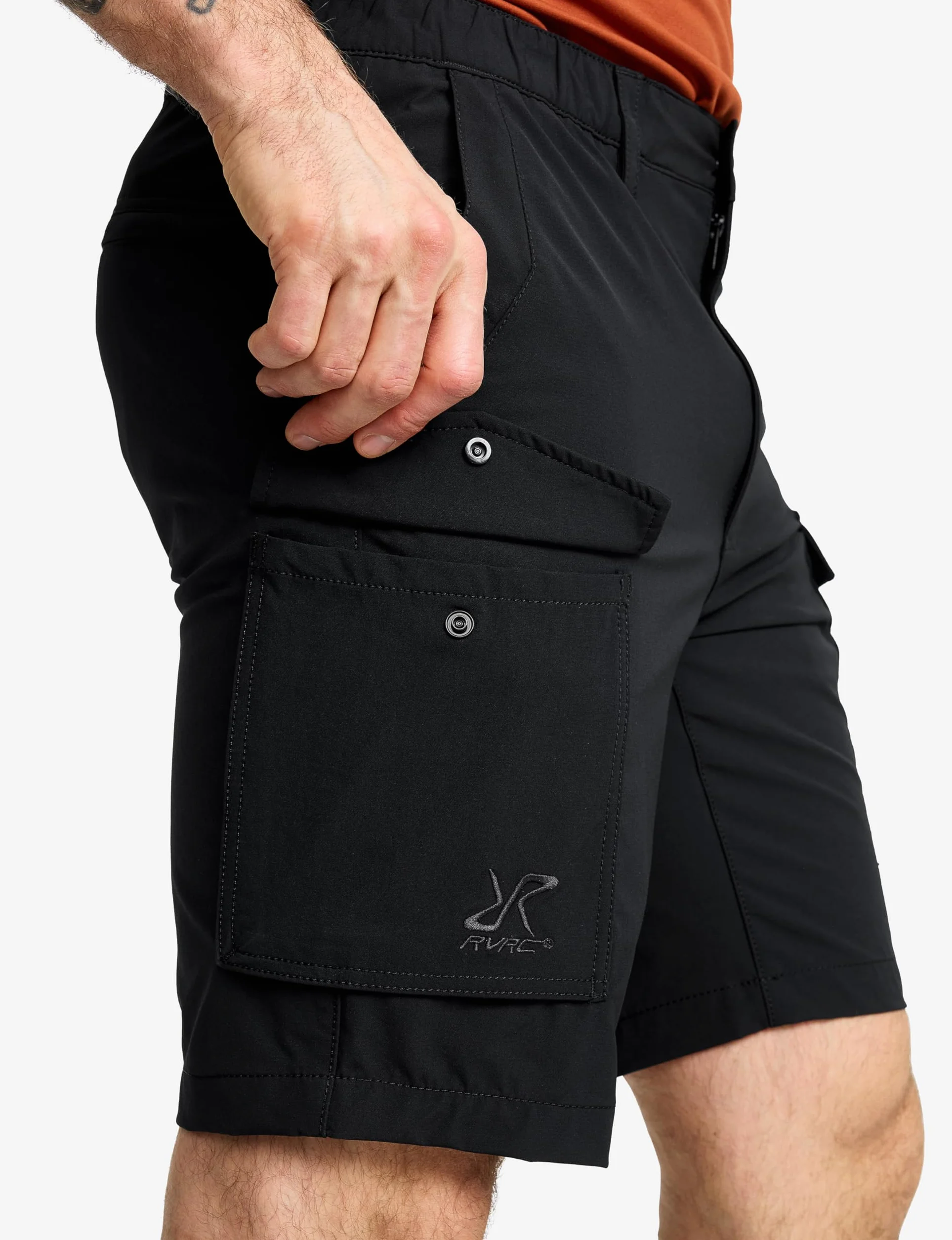 RevolutionRace Adventure Cargo Stretch Shorts Męskie, Lekkie i praktyczne spodenki turystyczne
