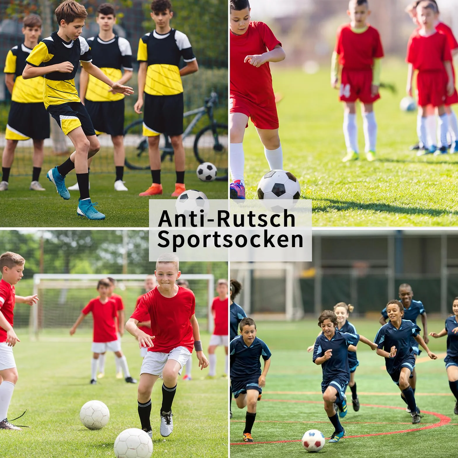 3 pary antypoślizgowych skarpet piłkarskich dla dzieci, antypoślizgowe skarpety sportowe, skarpety piłkarskie dla chłopców, rozmiar 31-34/35-38