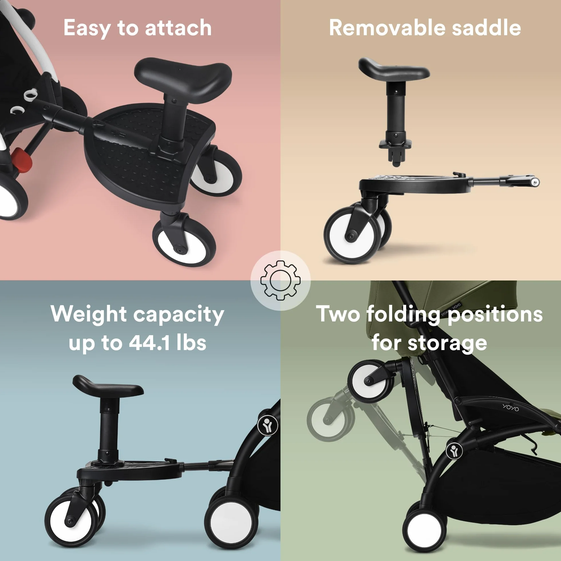 Siedzisko Stokke YOYO - dla dzieci w wieku 24-48 miesięcy lub do 20 kg - Łatwa instalacja na wózku YOYO