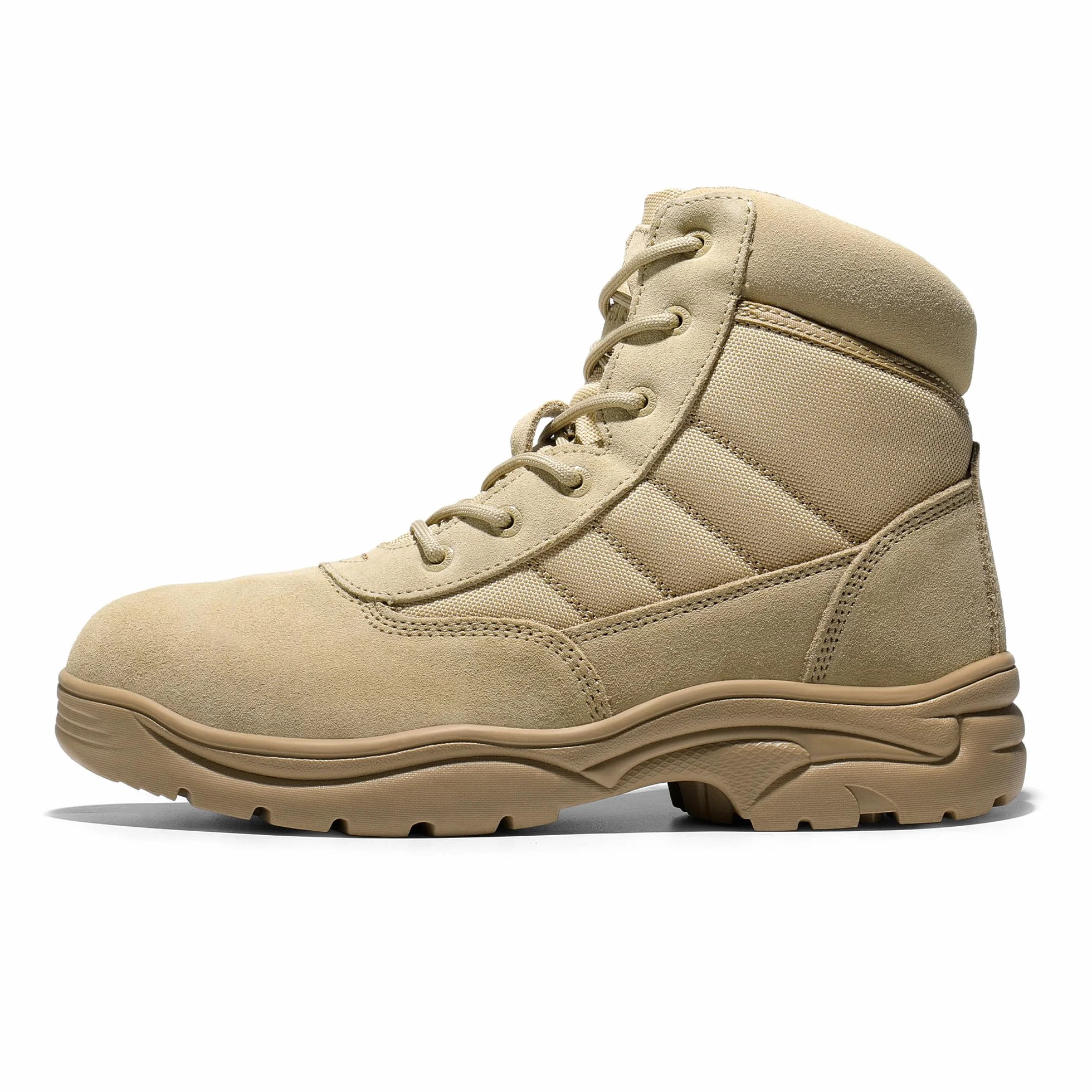NORTIV 8 Męskie wodoodporne taktyczne buty robocze skórzane 15 cm
