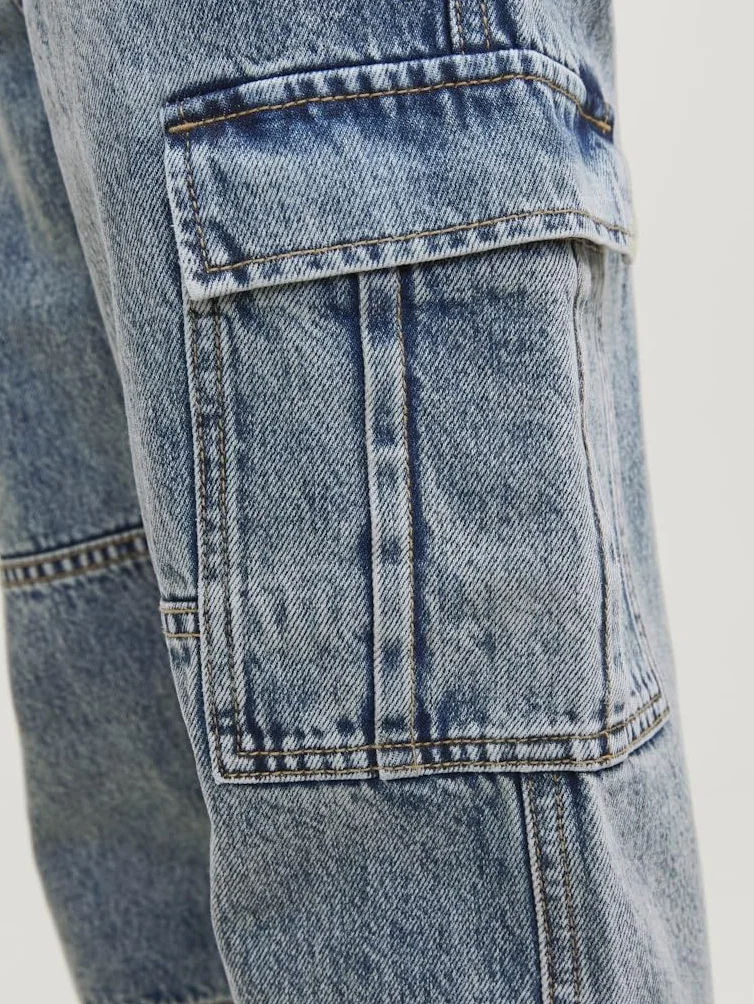 JACK&JONES JUNIOR Jjichris Jjwade Cargo Mf 148 Sn Jnr - Dżins Chłopcy
