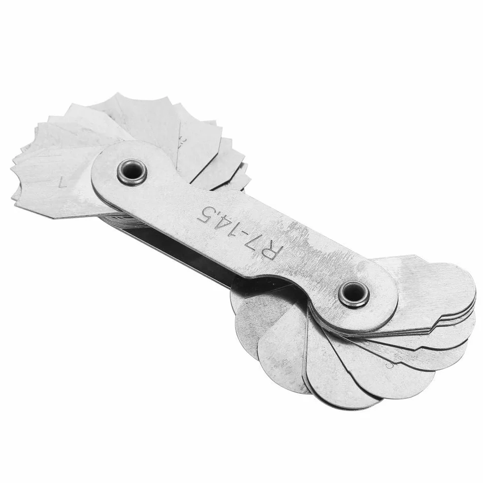 Miernik Zaokrąglenia, Miernik Promienia, R0.3 do 1.5 R1 6.5 R7 14.5 R15 25 R25 50 R52 100MM promień Zaokrąglenia ze Stali Nierdzewnej (R7-14,5 MM)