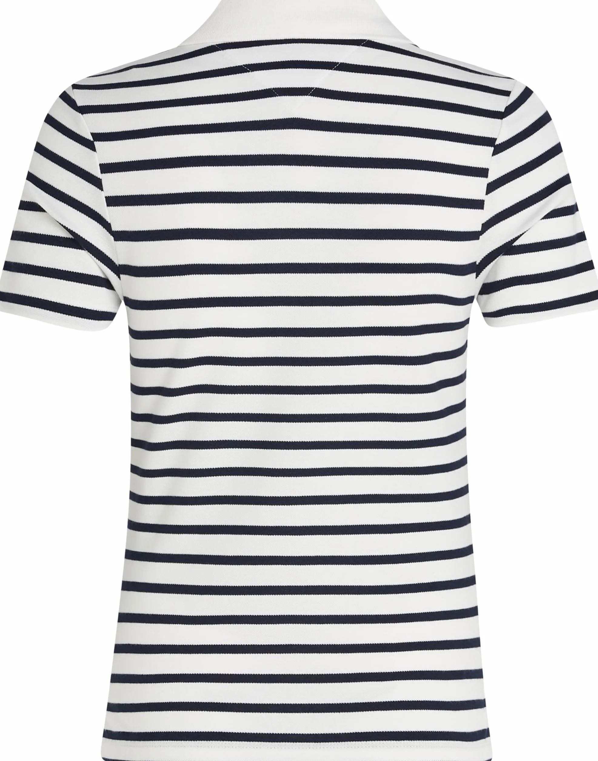 TOMMY HILFIGER Damska koszulka polo 1985 SLIM PIQUE SS Niebieski (Breton Ecru/Dark Night Navy Stp) M