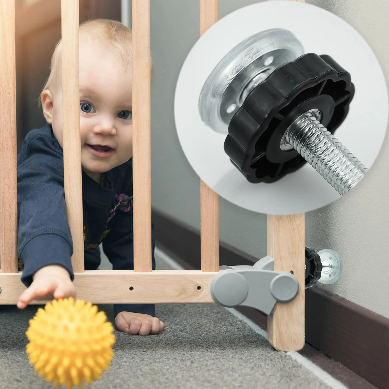 4 opakowania montowanych ciśnieniowo prętów gwintowanych Baby Gates, akcesoria zestaw bolców śrubowych do bramek schodowych, kratka dla psa, kratka dla zwierząt domowych