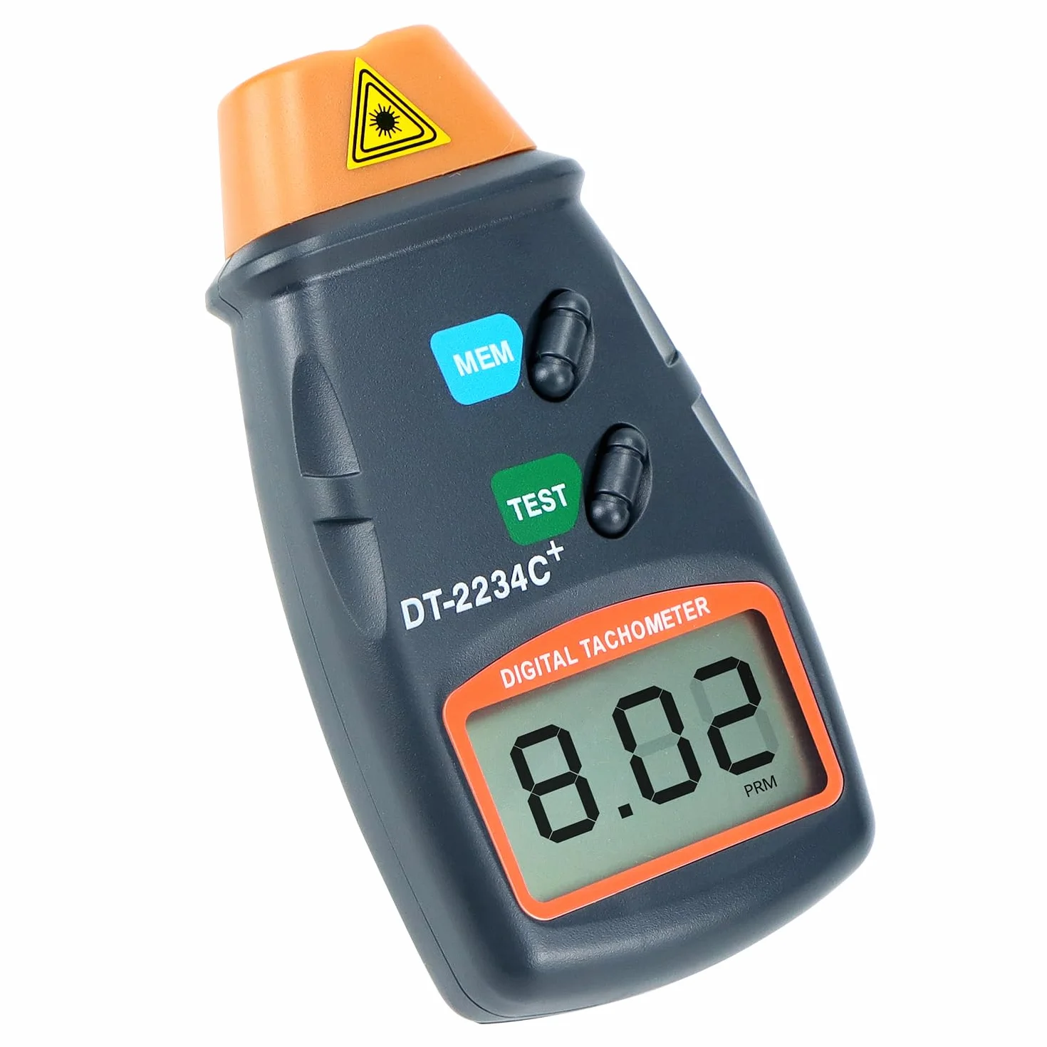 QWORK® Cyfrowy obrotomierz, bezdotykowy laserowy obrotomierz, duży wyświetlacz LCD, baterie nie wchodzą w zakres dostawy