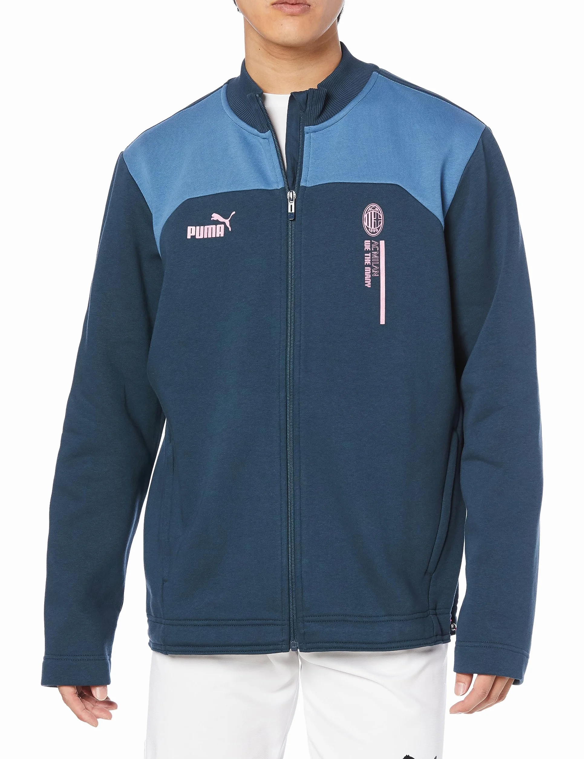 AC Milan - Giacca FtblCulture Sempre Insieme A Te Sarò, Kurtka Unisex dla dorosłych, Dark Night-Deep Dive,
