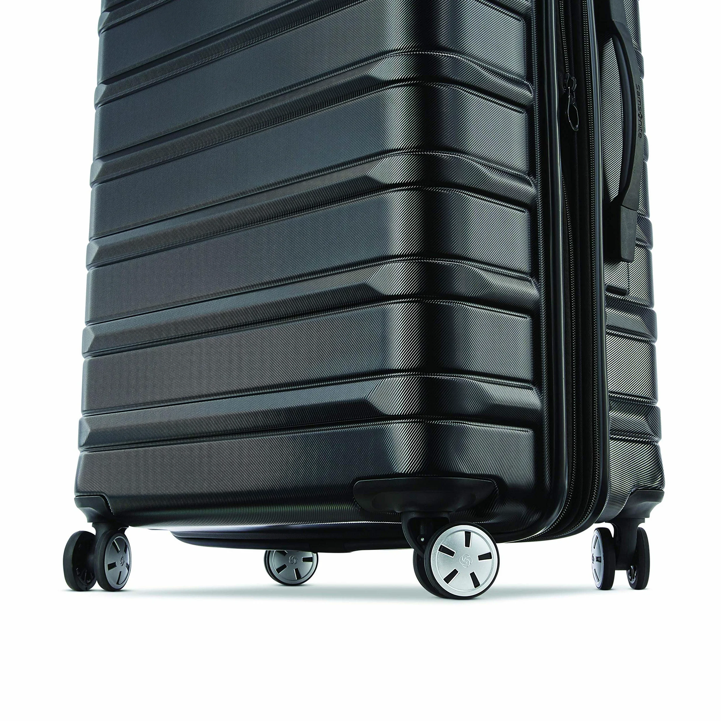 Samsonite Omni 2 Hardside rozszerzalny bagaż z kołowrotkami spinningowymi, Północny Czarny, 3-Piece Set (CO/MED/LG), Omni 2 Hardside rozszerzalny bagaż z kołami obrotowymi