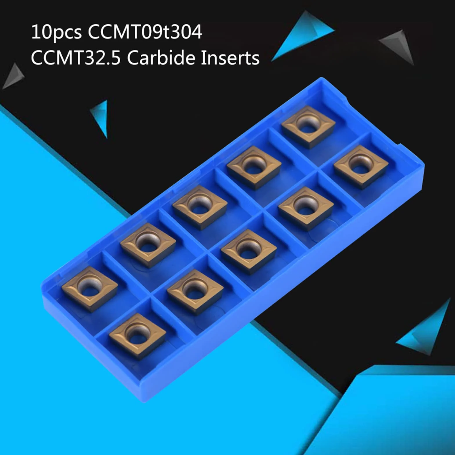 CCMT09t304 CCMT32.5 Accusize Wkładki Tokarskie z Węglików Spiekanych 10 Sztuk Wkładki z Węglików Spiekanych Cnc Nóż do Cięcia Metalu Tokarka Narzędzie Tnące z Pudełkiem