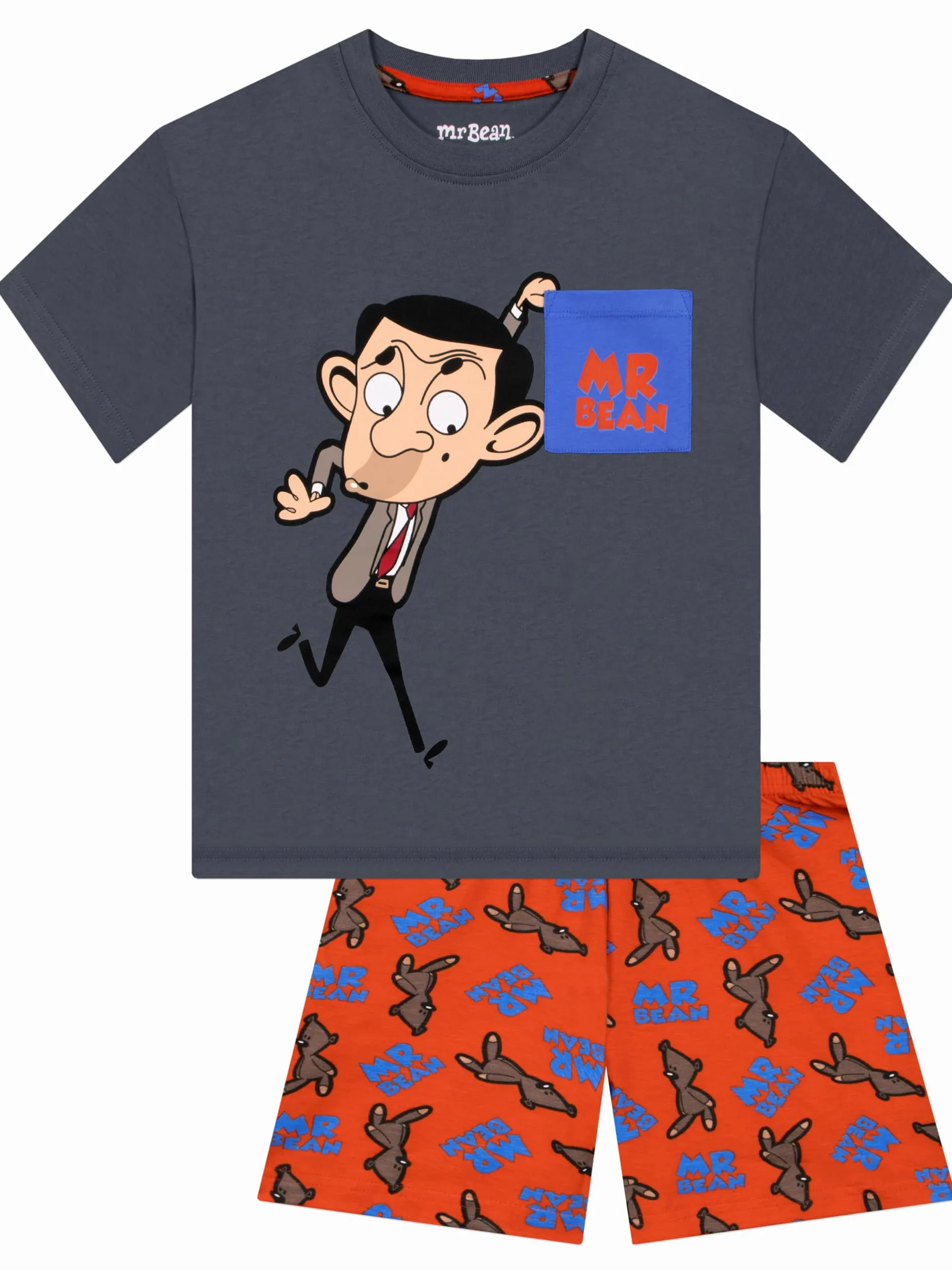 Piżama Chłopięca Mr Bean, Krótki Rękaw, Zestaw Piżamy Dziecięcej, Letnia Piżama Dla Chłopca