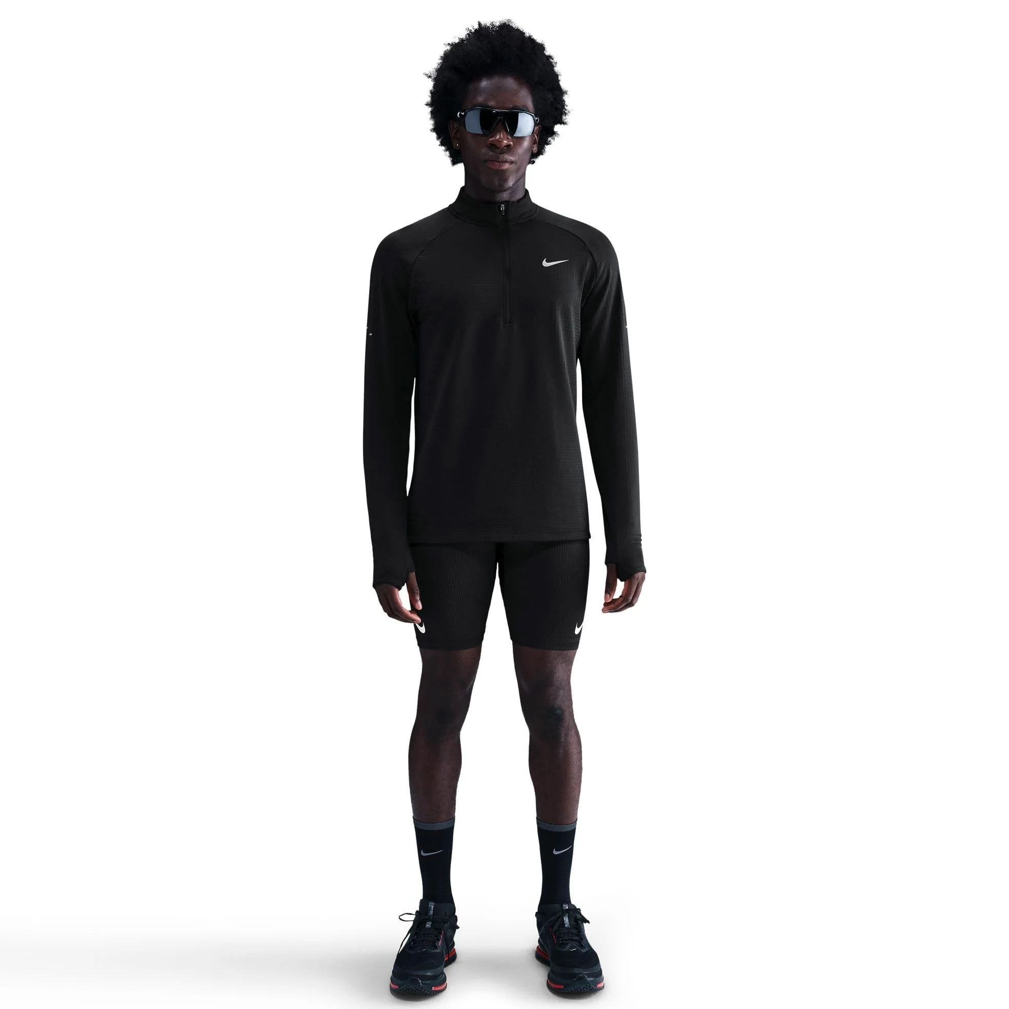 NIKE Górna część biegowa Mężczyźni Nike Stride Winterfestes Therma-fit Repel Laufoberteil Mit Halbreißverschluss Für Herren