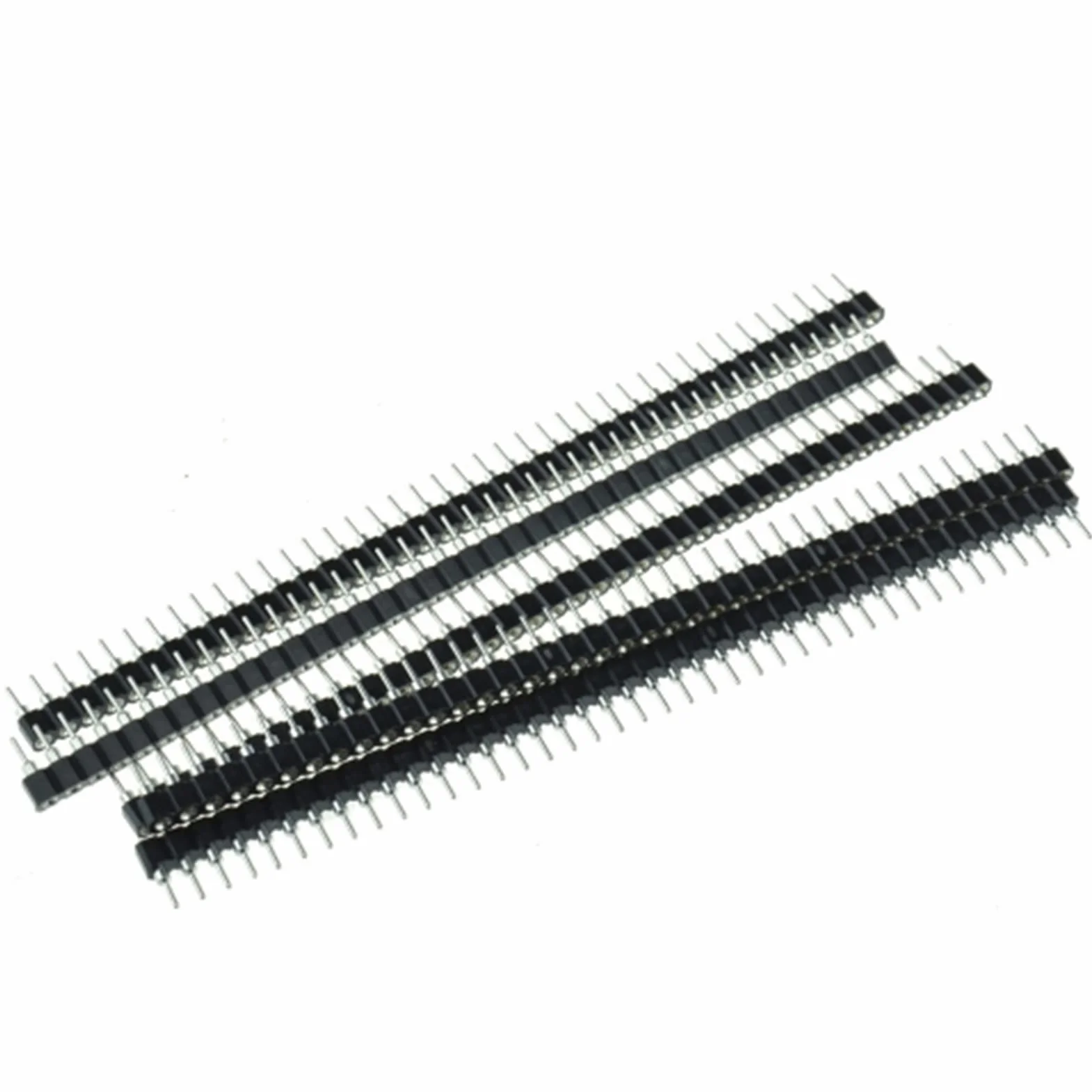 5 szt. 1 x 40 P 2,54 mm okrągły otwór żeński nagłówek cyna pojedynczy rząd 40 pinów PCB IC kryształowe złącze gniazda