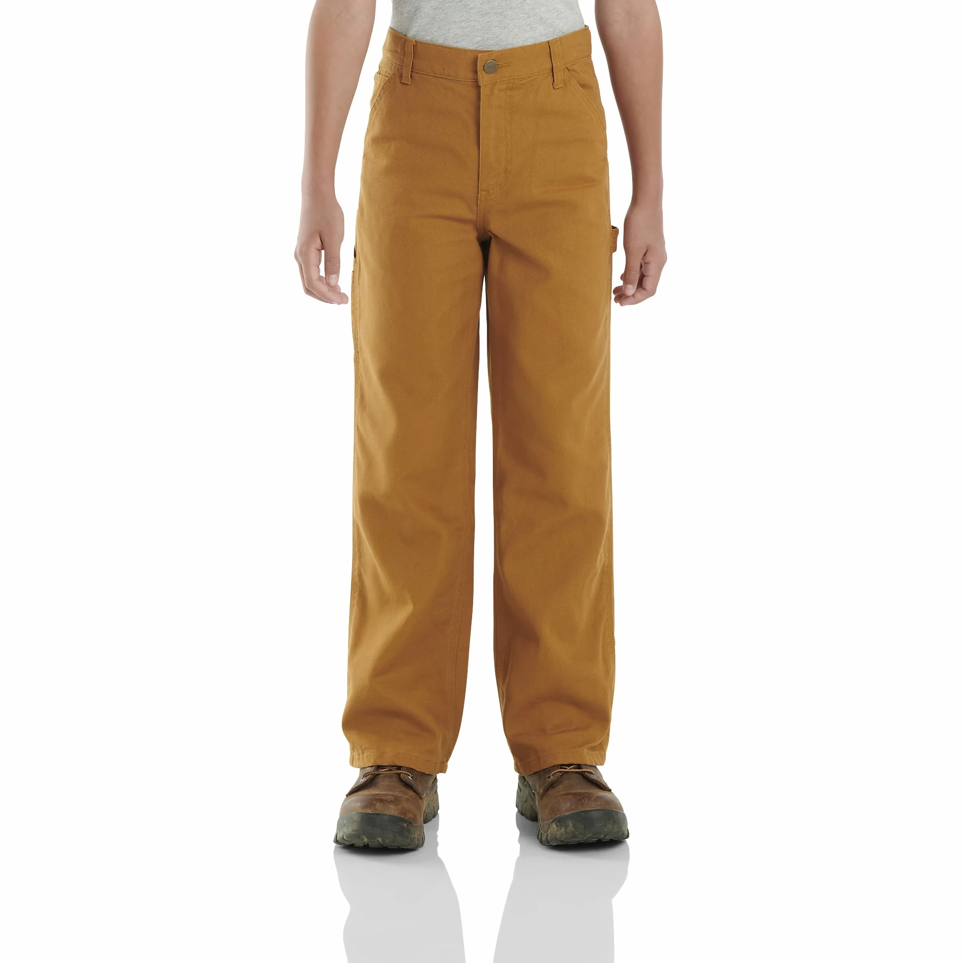 Carhartt Chłopięce ogrodniczki z podszewką flanelową, Carhartt Brązowy, 8