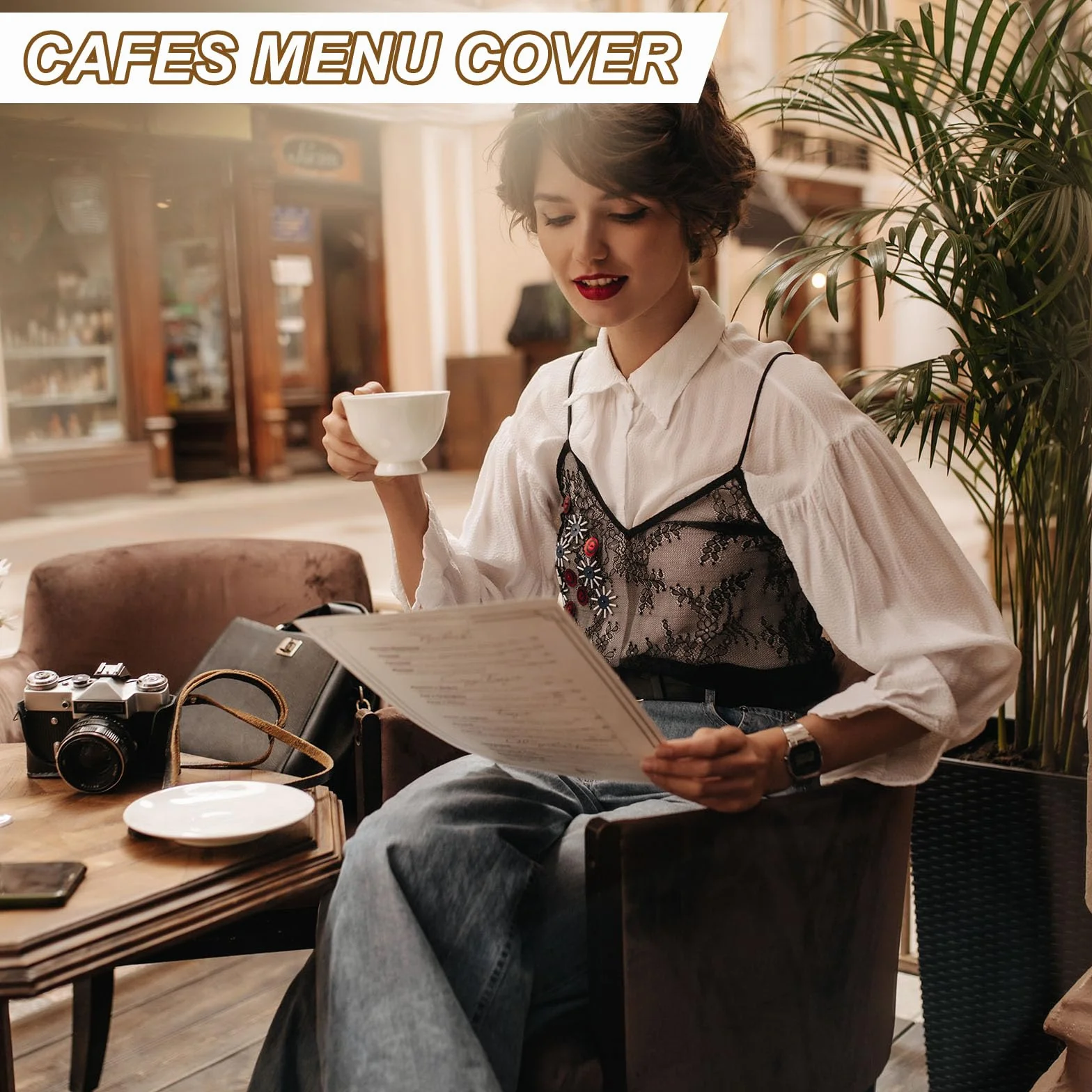 PATIKIL Okładki menu, 20 sztuk, pokrowiec na restaurację, przezroczyste rękawy, przezroczyste, 4 strony, 8 stron, plastikowe foldery, foldery, do baru, restauracji, ciężarówki, koktajli, menu, czarne,