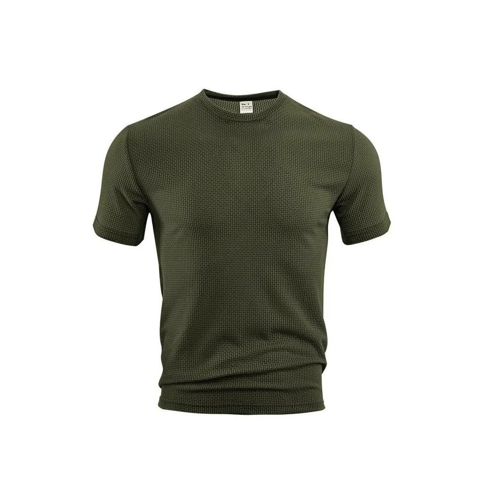 DYRBF letnia nowa europejska męska koszulka z krótkim rękawem oddychająca slim fit top męska koszulka sportowa do biegania modna modna koszula