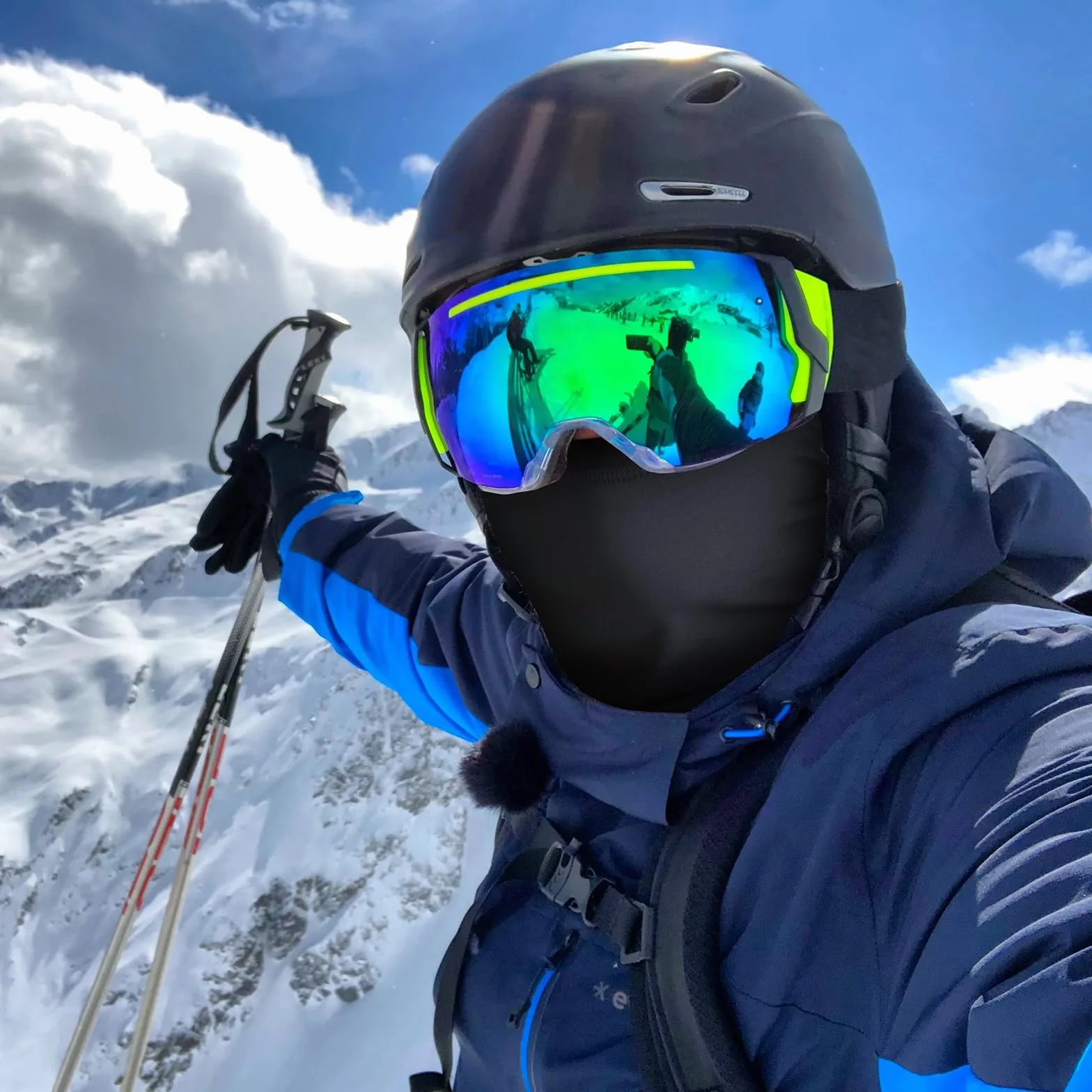 Kominiarka narciarska, maska narciarska, dla dzieci, chłopców, dziewczynek, na zimę, jesień, wiatroszczelna kominiarka motocyklowa na narty, snowboard, rower, czarna, czarny, 3XS-S