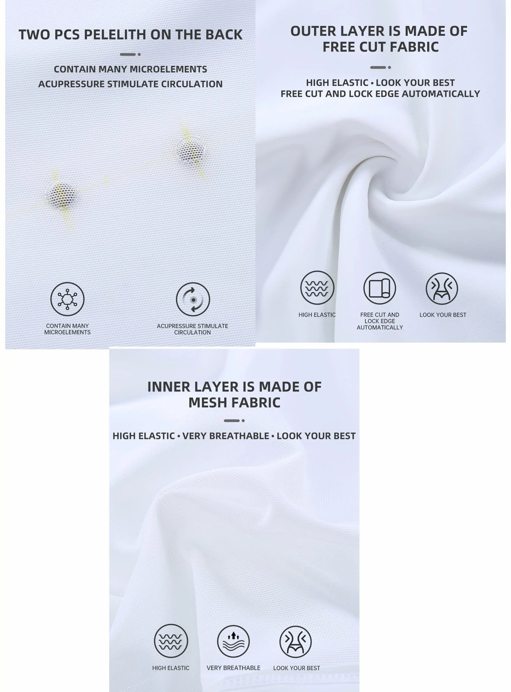 BaronHong Męski Sweter Kompresja Wyszczuplający Podkoszulek Gorset Tank Top Niebieski S