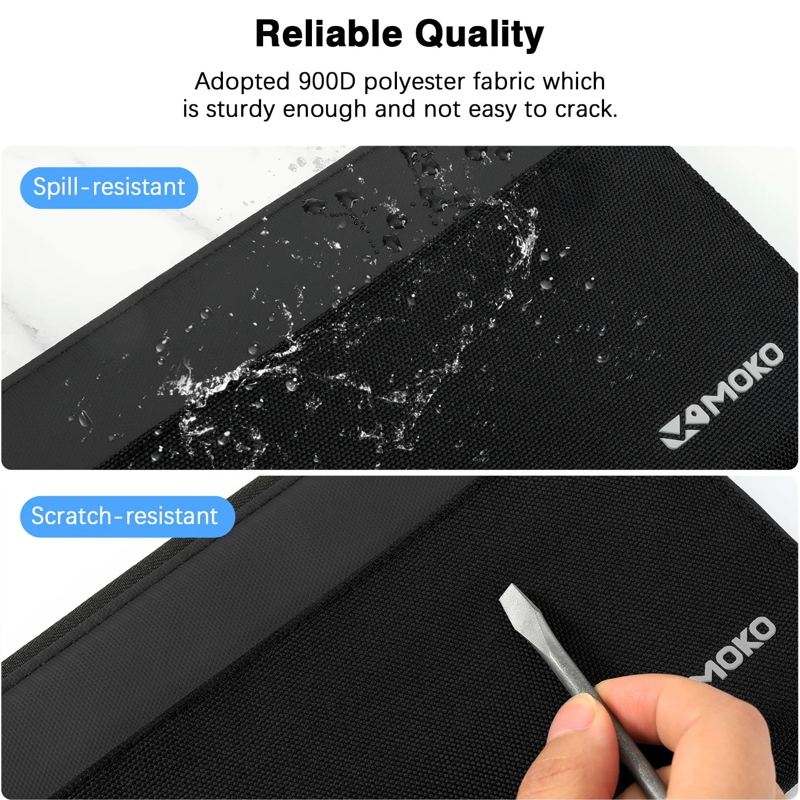 MoKo Passport Holder Family, RFID Passport Wallet for Men and Women, Travel Passport Holder with Multiple Compartments, Travel Document Organzier for Cards, ID, Tickets, Keys, Black