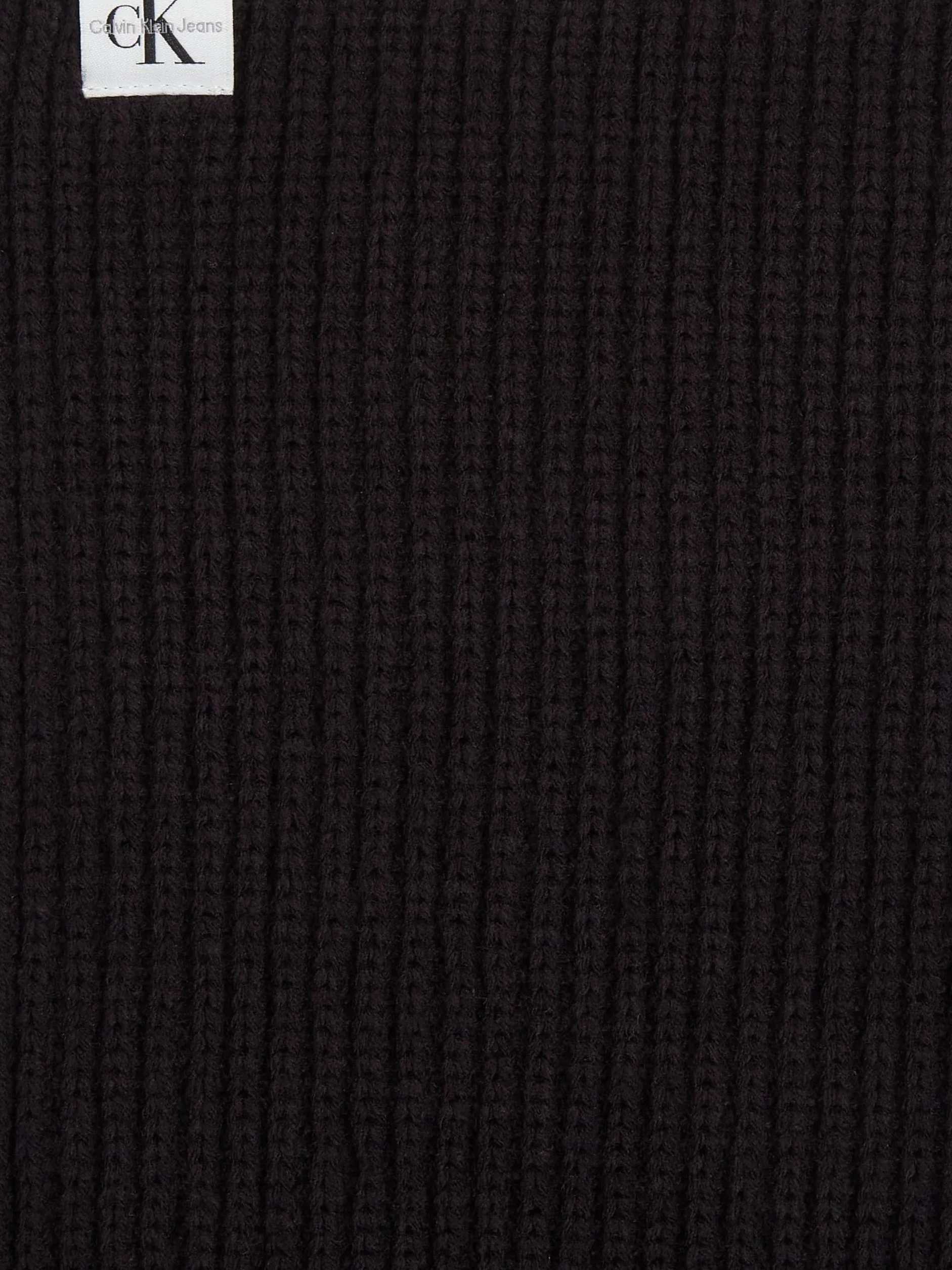 Calvin Klein Szalik unisex MONOGRAM RIB IU0IU00446 szalik o średniej wadze, czarny (Ck Black), jeden rozmiar, Czarny (Ck Black), rozmiar uniwersalny