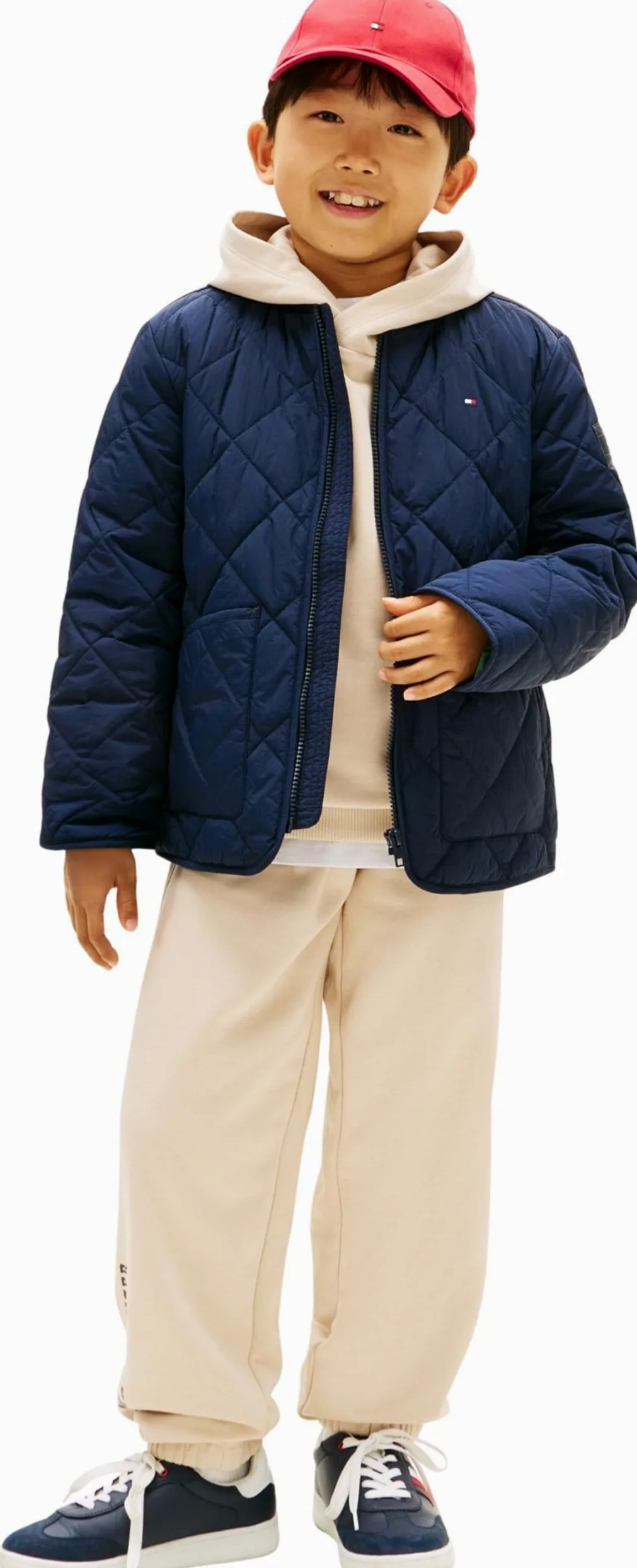 Tommy Hilfiger Pikowana lekka kurtka chłopięca KB0KB10214, NIEBIESKA (Dark Night Navy), 10 lat