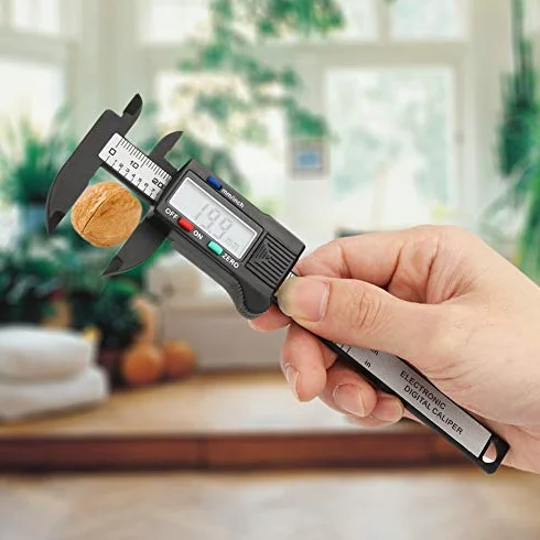 Suwmiarka cyfrowa suwmiarka, 0-100 mm / 0-4 z tworzywa sztucznego, elektroniczna suwmiarka cyfrowa z ekranem LCD, funkcja automatycznego wyłączania, przenośna
