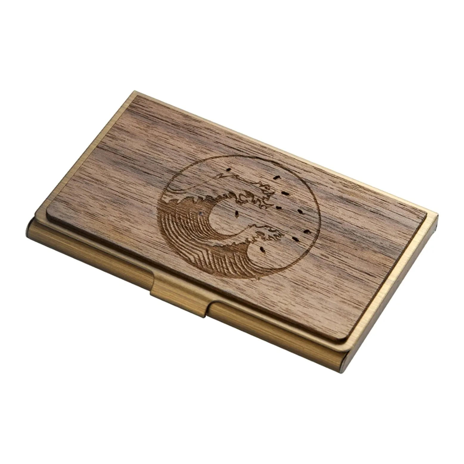 Pudełko na wizytówki kreatywne etui na wizytówki ze stali nierdzewnej wysokiej klasy biznes metalowy wizytownik przenośny męski i żeński etui na wizytówki pudełko (A)
