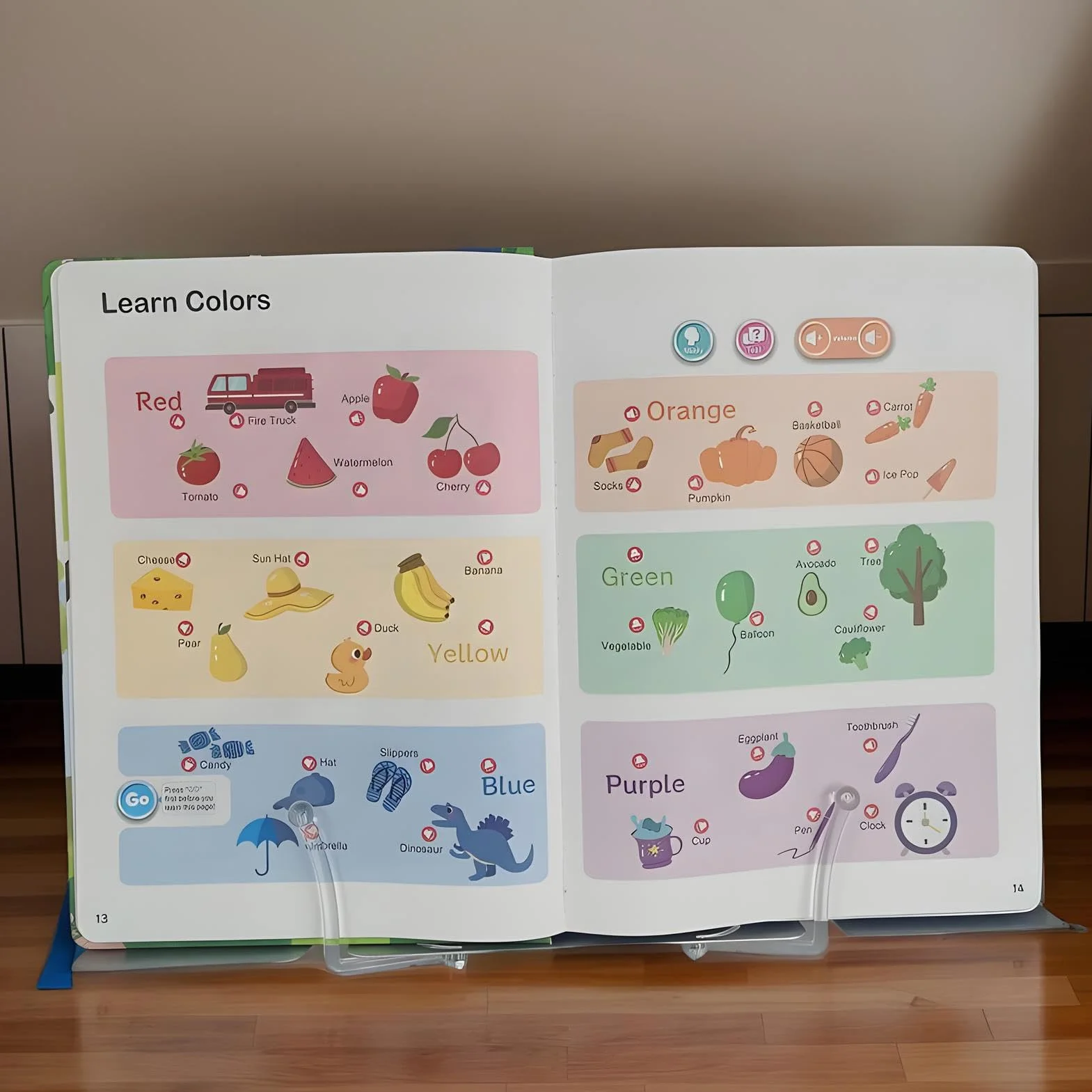 Talking Word Book , Educational Interactive Books, English Words Learning Tool, Fun Sound Learning Toy, Language Development Aid for Children, Preschoolers, 7.8x10.55 inches