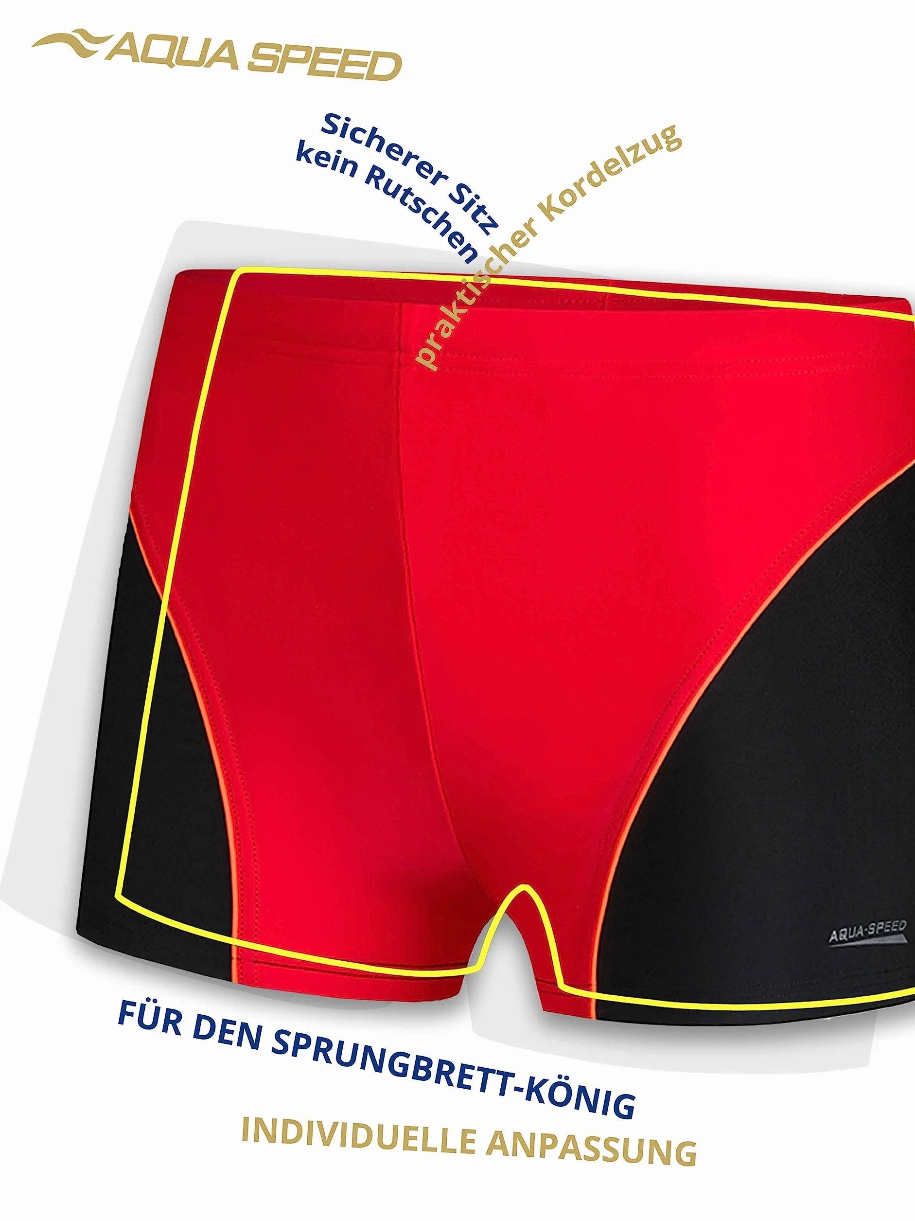 Boys Swim Trunks Aqua Speed UV Protection Chlorine Resistant Drawstring 104-152 cm