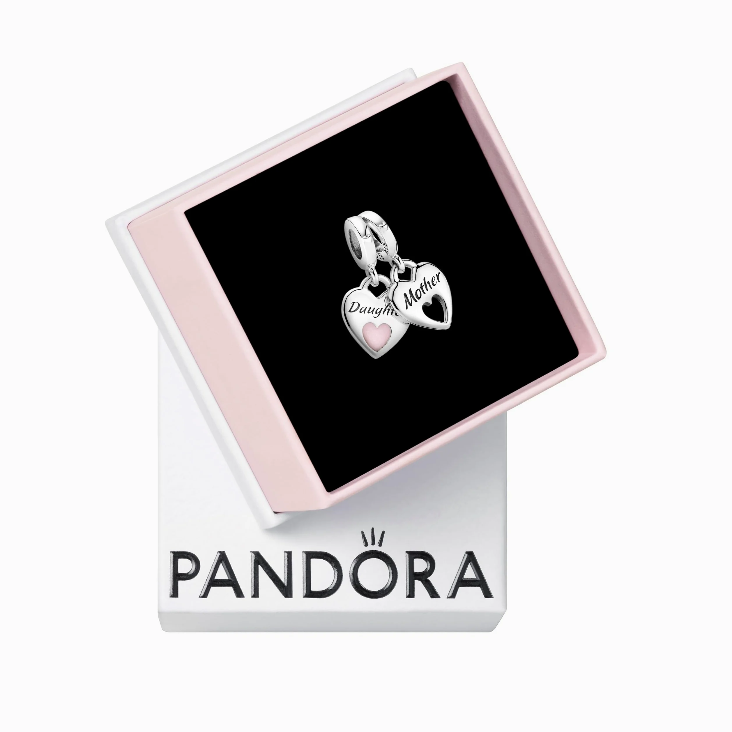 Pandora Podwójne serce wisiorek Charm srebro