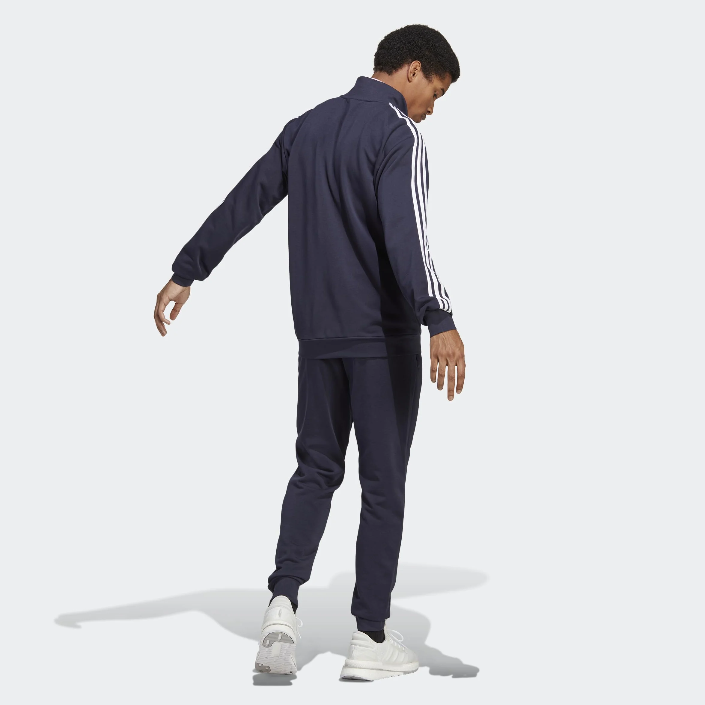 adidas Mężczyźni Basic 3-Stripes French Terry Track Suit, Legend Ink, M