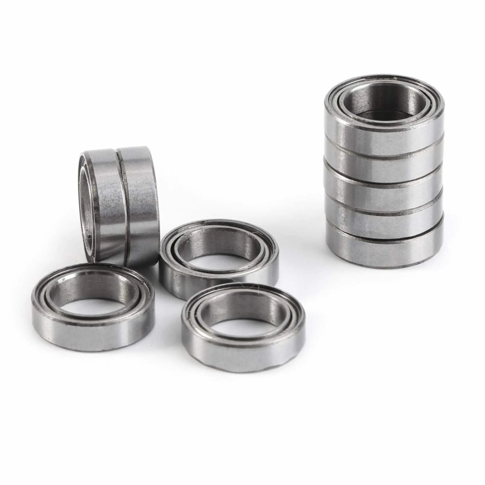 Yosoo Health Gear 10 szt. 10 x 15 x 4 mm metalowe ekranowane łożyska kulkowe, 6700zz cienkie przekrój łożyska kulkowe