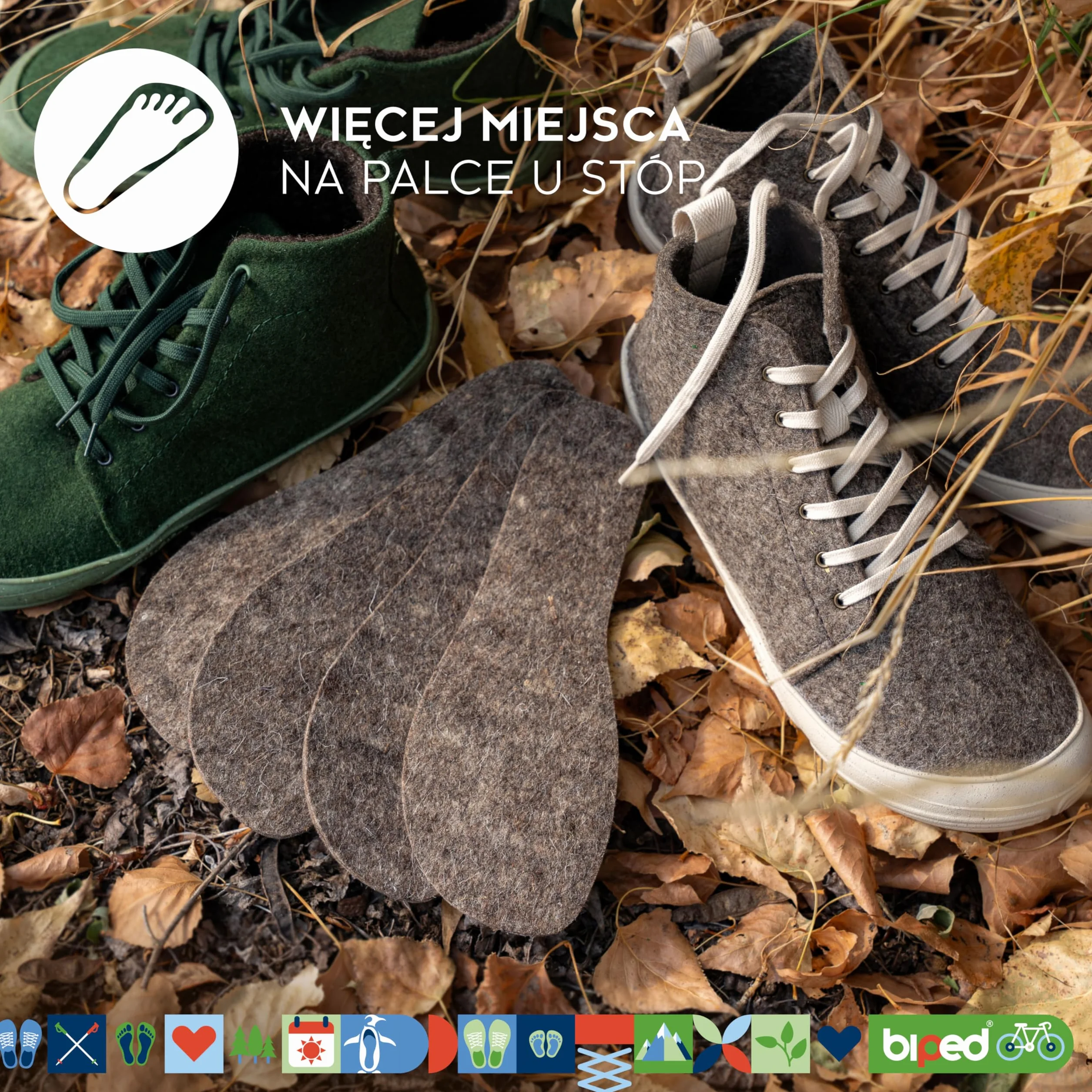 biped minimal sole ZUBIRI - 2 pary wkładek do butów barefoot - wkładki z prawdziwego filcu wełnianego - pasują do butów minimalistycznych dla dorosłych i dzieci(42)