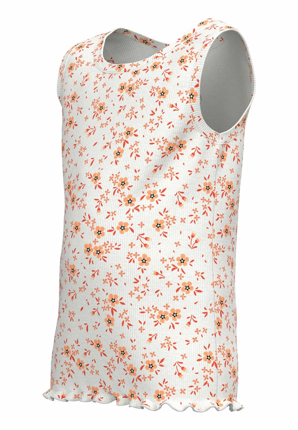 Bestseller A/S Dziewczęca koszulka z długim rękawem NMFVEMINNA Slim Tank TOP H, jasnobiała, 92, Bright White, 92 cm
