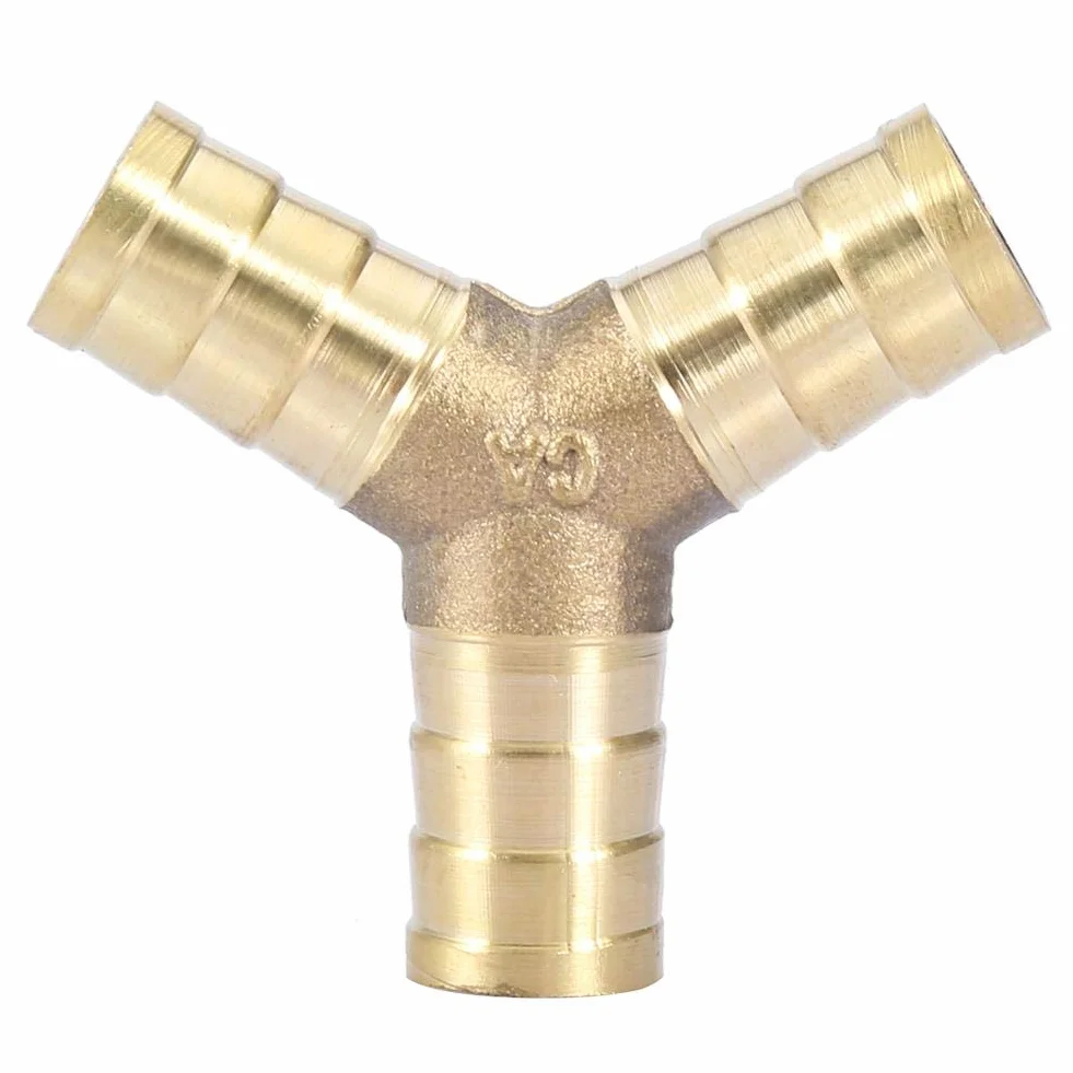 Mosiężny wąż Barb 3-drożny adapter złącza do paliwa powietrze woda gazowa rura oleju (12 mm 2 szt.)