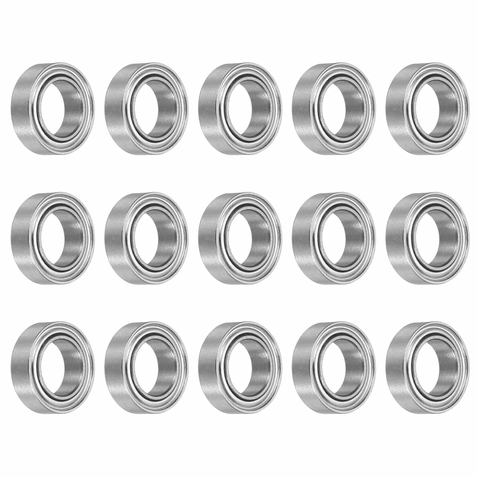 QUARKZMAN 15 sztuk MR106ZZ łożysko kulkowe zwykłe 6 x 10 x 3 mm, stal chromowana, miniaturowe łożyska, podwójnie ekranowane, precyzyjne łożyska, P6 (ABEC 3)