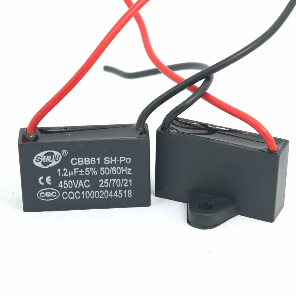 DollaTek 2 szt. CBB61 1.2uF 450V AC 50 / 60Hz wentylator silnika pr?du kondensatora