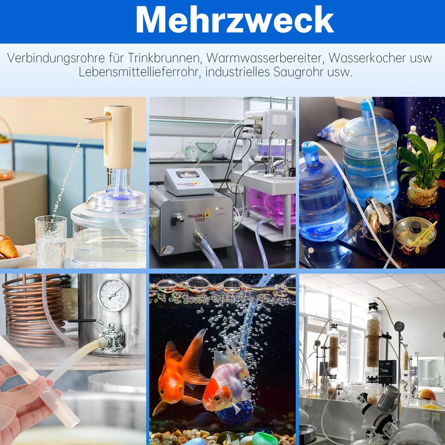 Przezroczysty wąż silikonowy, wysokiej jakości do kontaktu z żywnością, elastyczny wąż silikonowy, 4 mm ID x 6 mm, przezroczysty, kauczuk silikonowy, wąż do przenoszenia wody, powietrza,