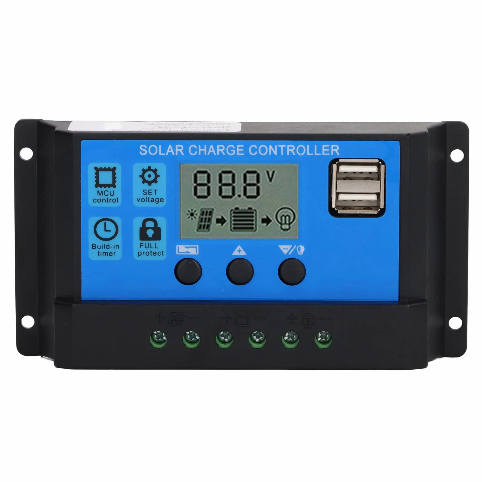 Kontroler Fotowoltaiczny PWM, 12V 24V Kontroler Panelu Słonecznego Kontroler Solarny MPPT Regulator Fotowoltaiczny Wyświetlacz LCD MPPT Solar, Kontrolery Energii (100A)
