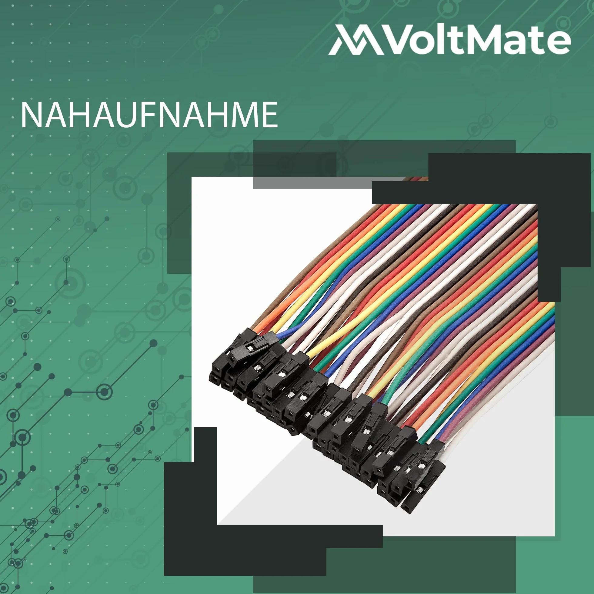 VoltMate Zestaw 3 szt. Jumper Wire M2M, F2M, F2F - 40 szt. 20 cm - kompatybilny z Arduino i Raspberry Pi Breadboard