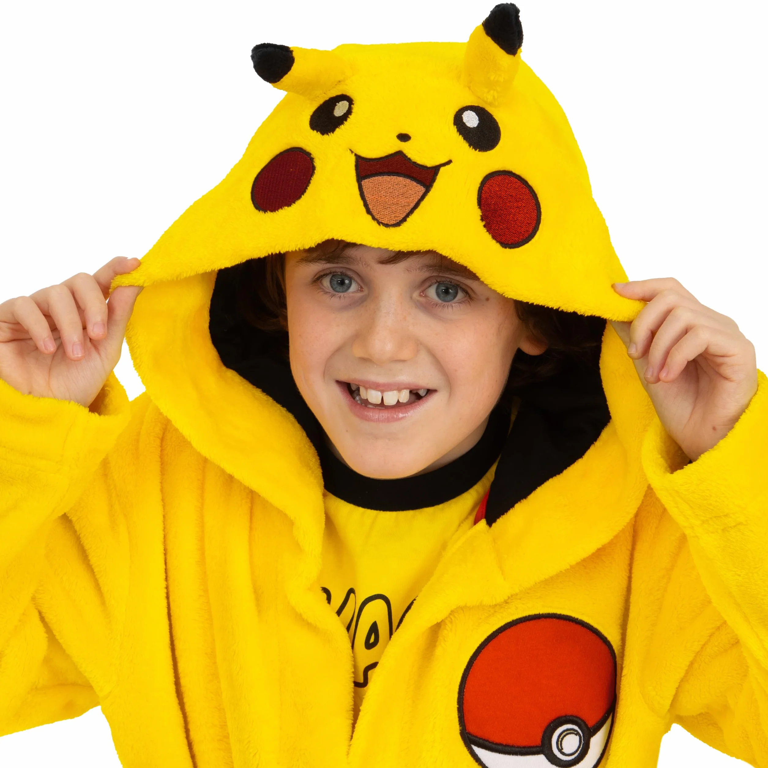 Szlafrok Dziecięcy Pokémon Pikachu Dla Chłopców, Szlafrok Dziecięcy Pikachu Z Uszami 3D, Dziecięcy Z Polaru