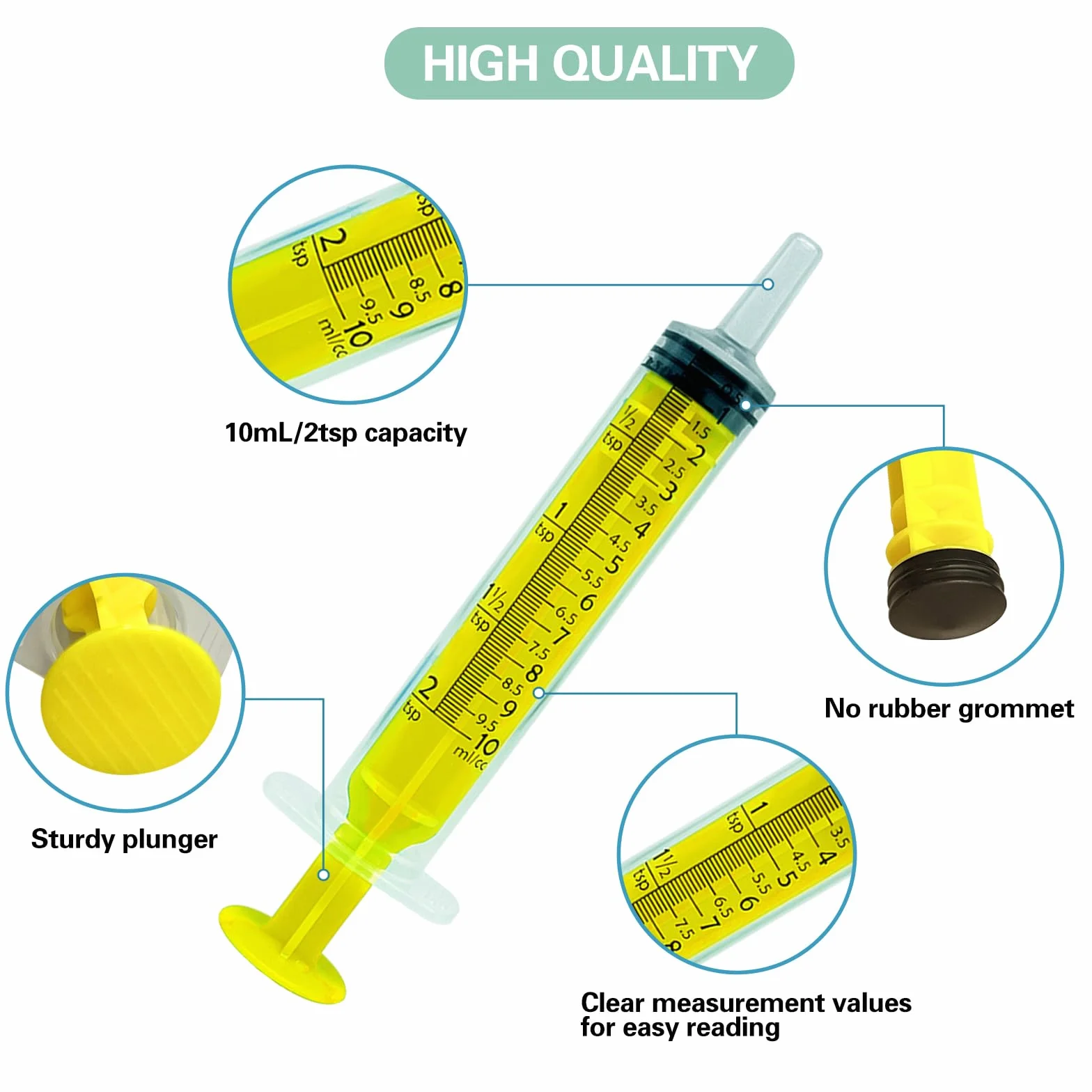 10 sztuk jednorazowych strzykawek z tworzywa sztucznego, 10 ml, 10 ml, z nasadką, z tworzywa sztucznego, bez igły, sterylne strzykawki do karmy dla zwierząt, do uzupełniania, płyn do karmy dla