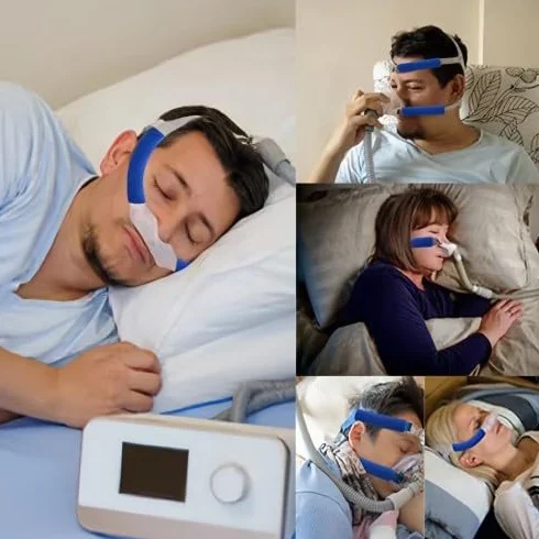 Osłony CPAP, podkładki na twarz CPAP, podkładki na twarz CPAP, wkładki zapewniające komfort CPAP, wygodne podkładki na pasek CPAP, 6 szt. wielokrotnego użytku wkładki do pasków CPAP
