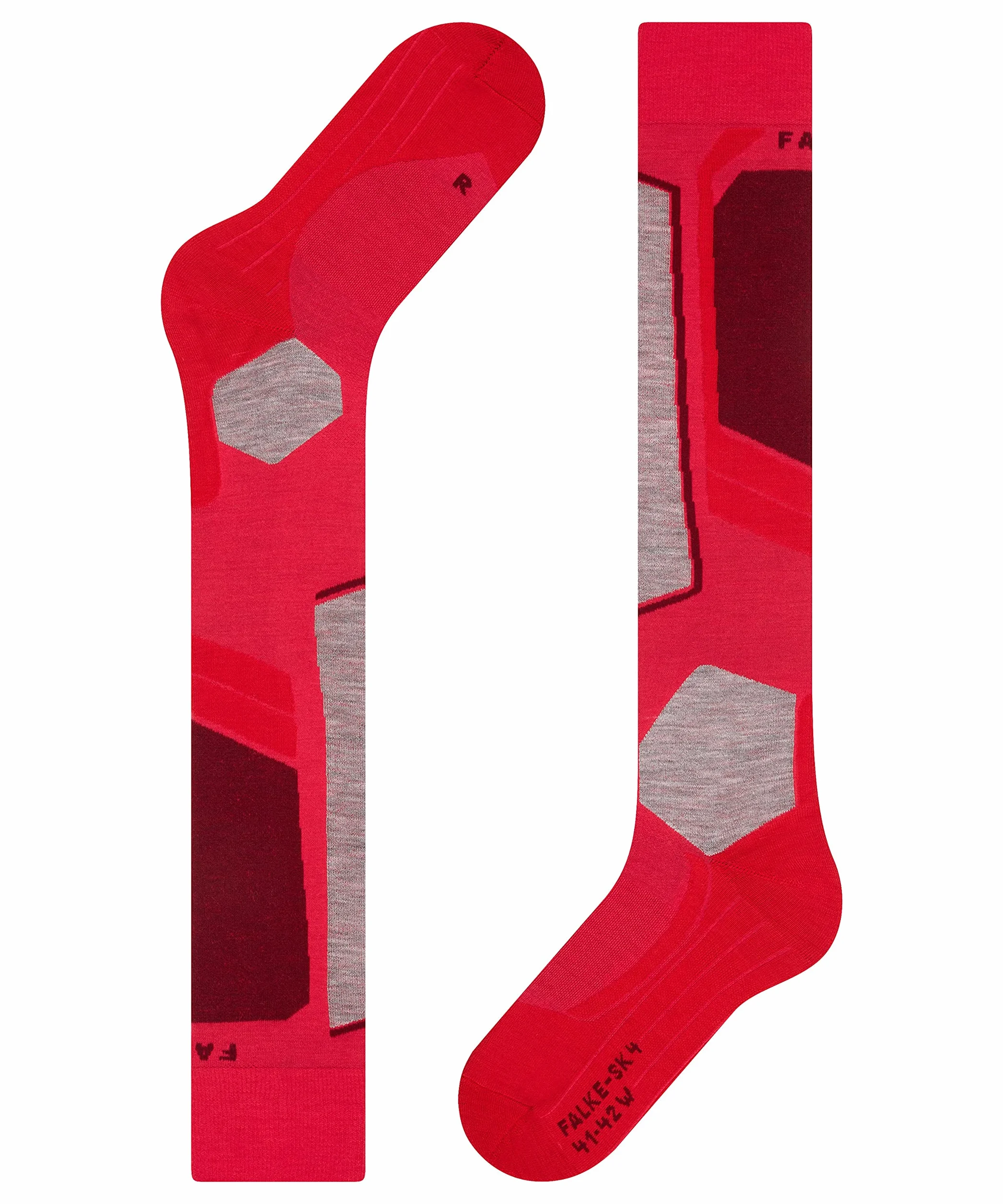 FALKE Kobiety Skarpety narciarskie SK4 Advanced W Kh Wełna ciepłe cienkie 1 Para, Czerwony Rose 8680-O, 39-40